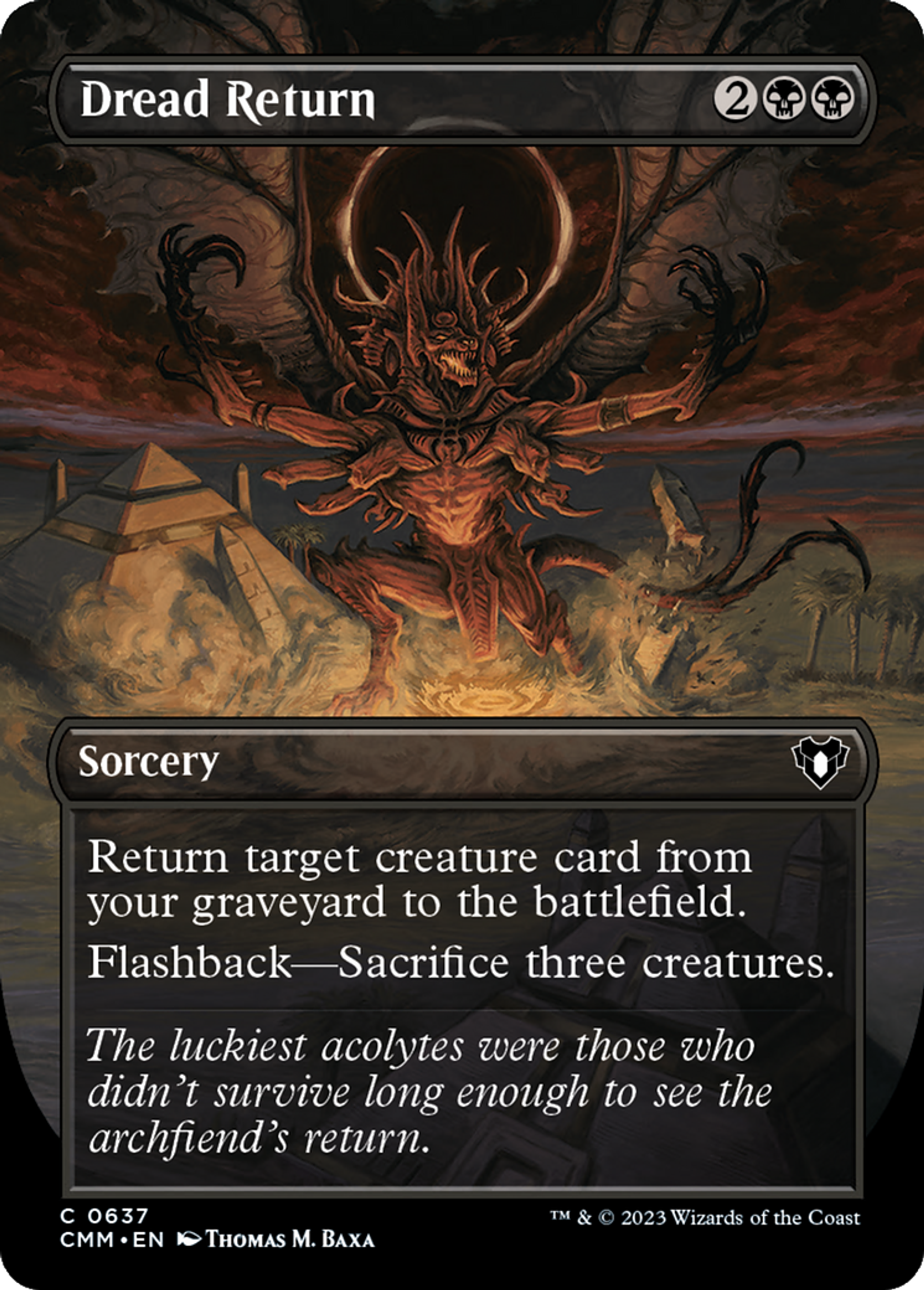 Dread Return — Commander Masters — Magic: The Gathering
