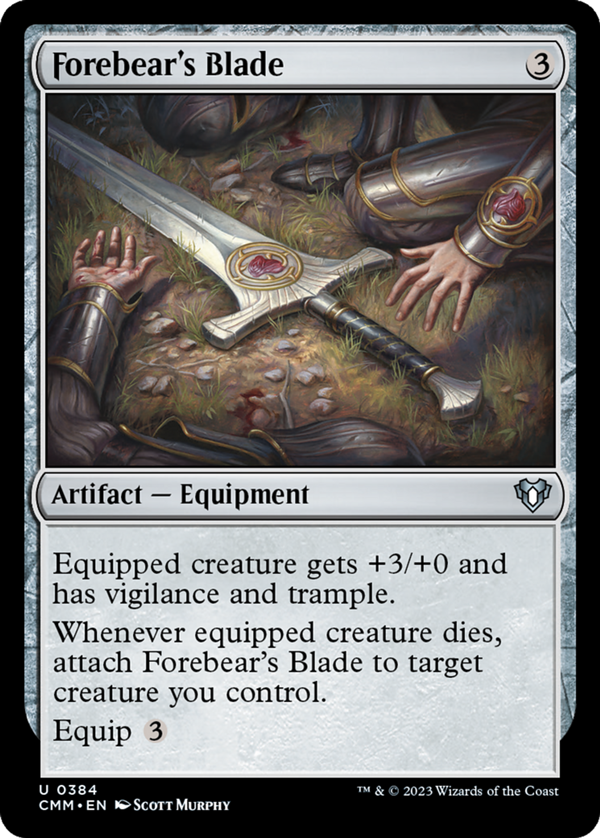 Forebear's Blade — Commander Masters — Magic: The Gathering