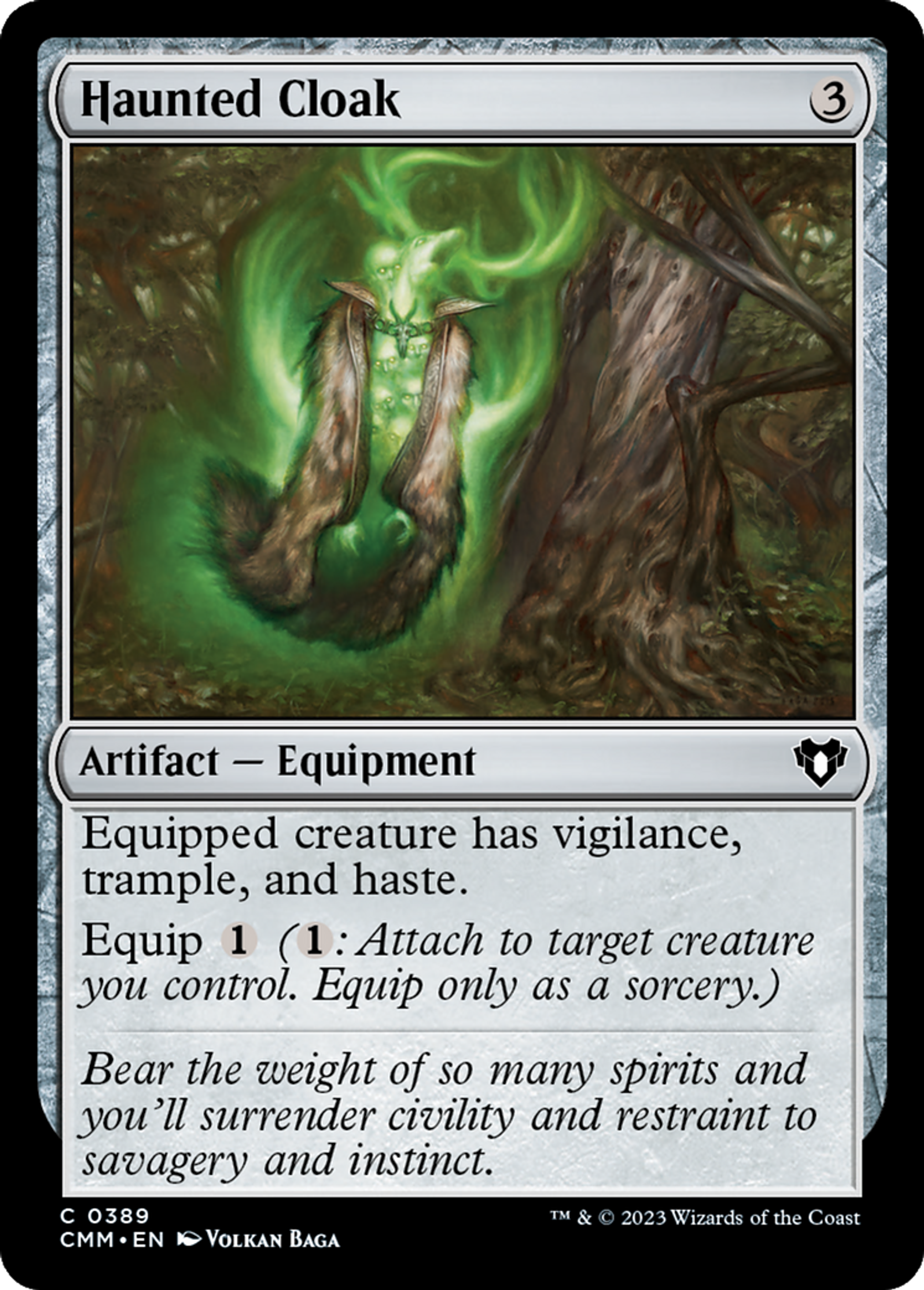 Haunted Cloak — Commander Masters — Magic: The Gathering