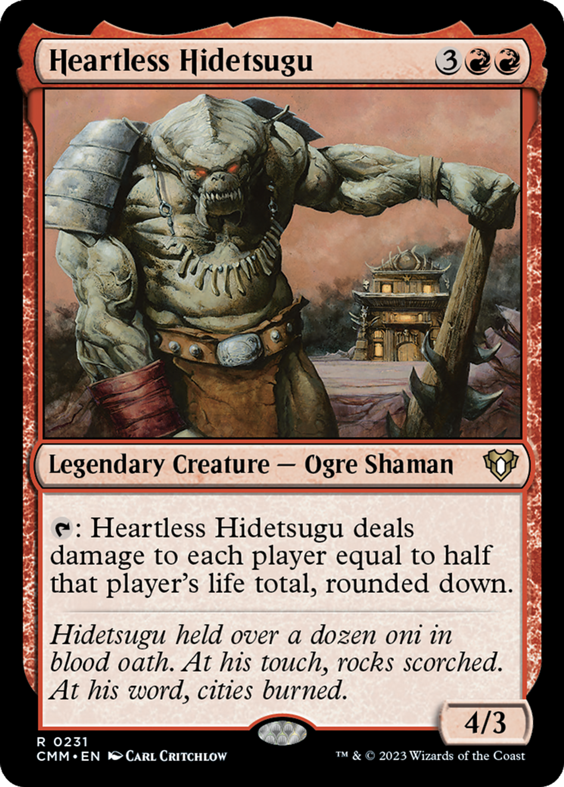 Hidetsugu le malfaisant — Commander Masters — Magic: The Gathering