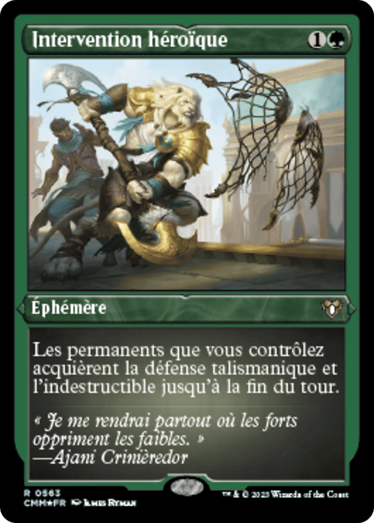 Intervention héroïque — Commander Masters — Magic: The Gathering