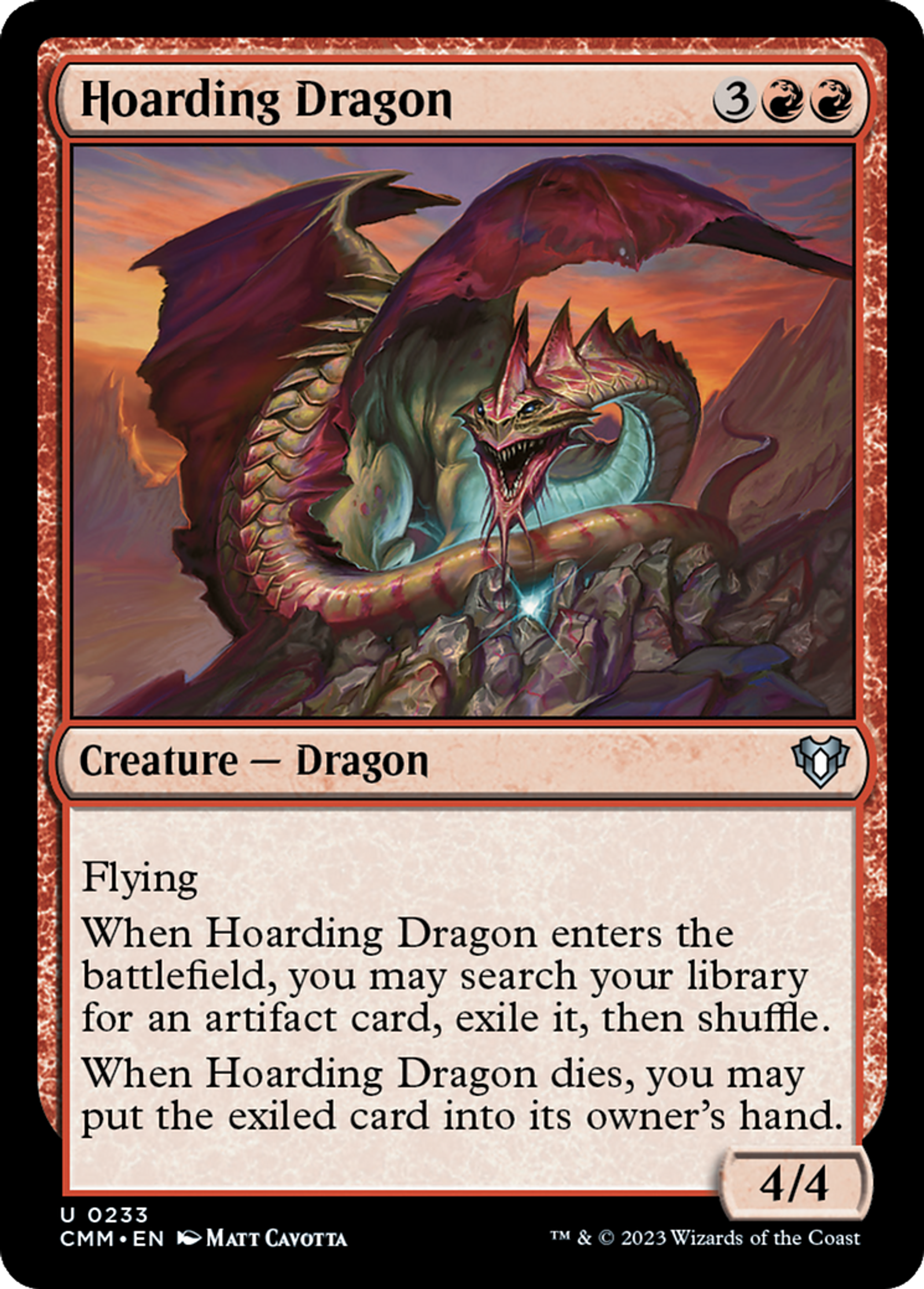 Hoarding Dragon — Commander Masters — Magic: The Gathering