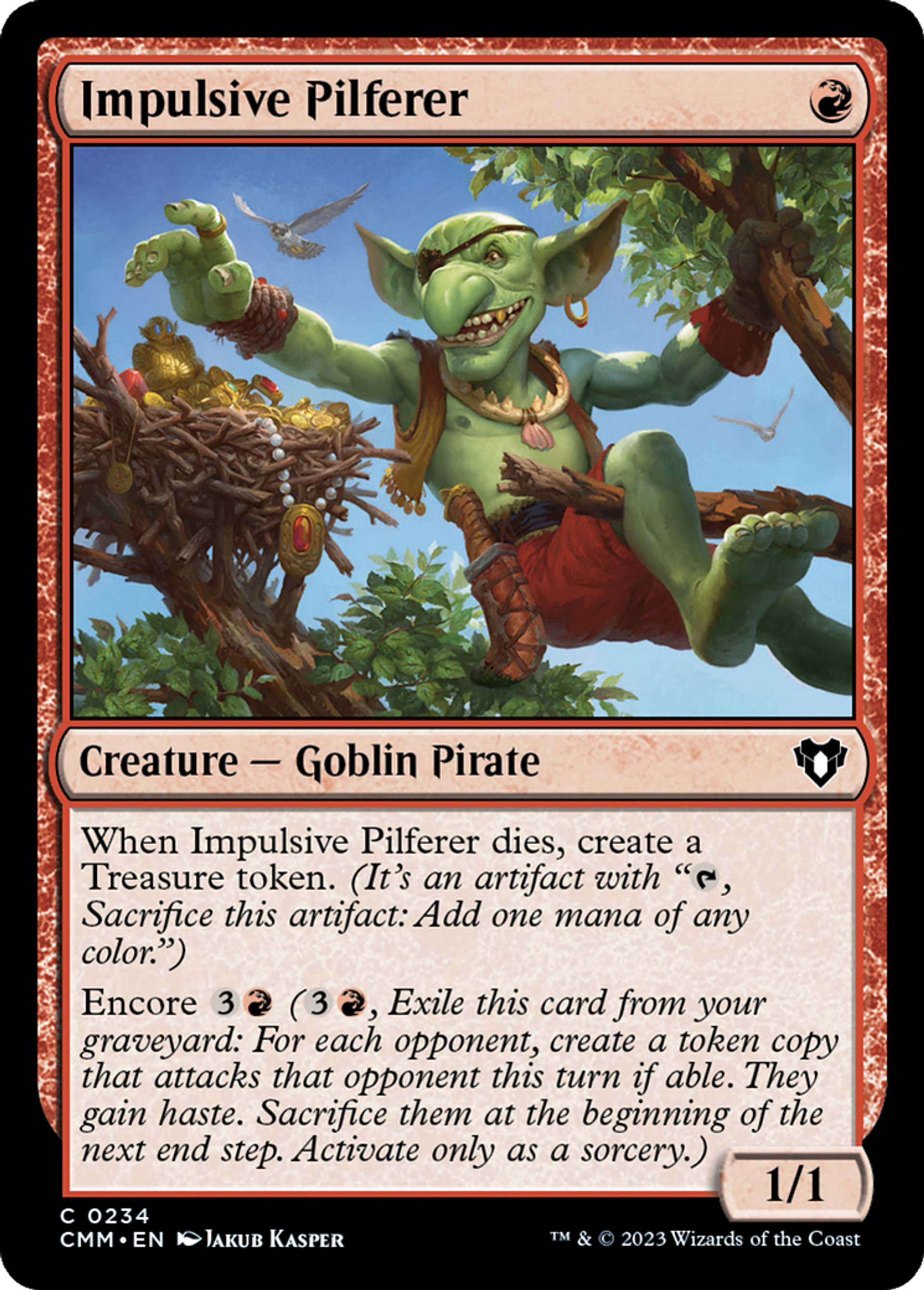 Impulsive Pilferer — Commander Masters — Magic: The Gathering
