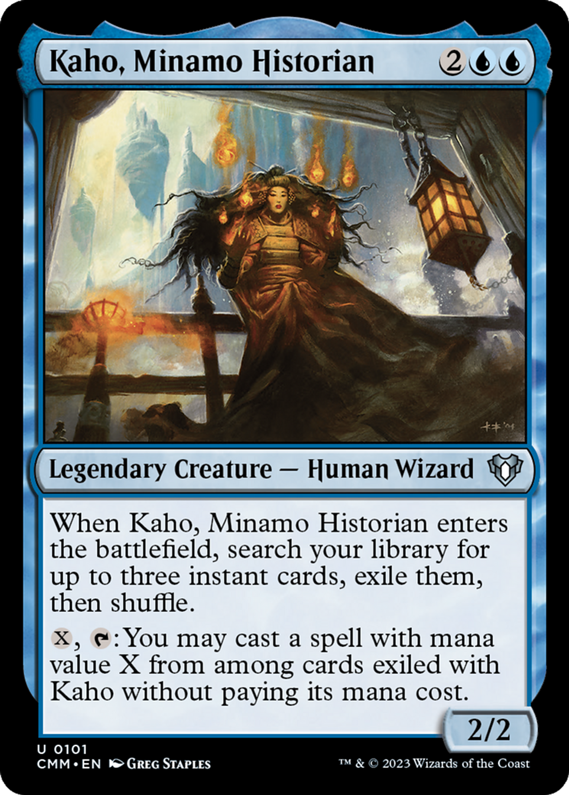 Kaho, Minamo Historian — Commander Masters — Magic: The Gathering