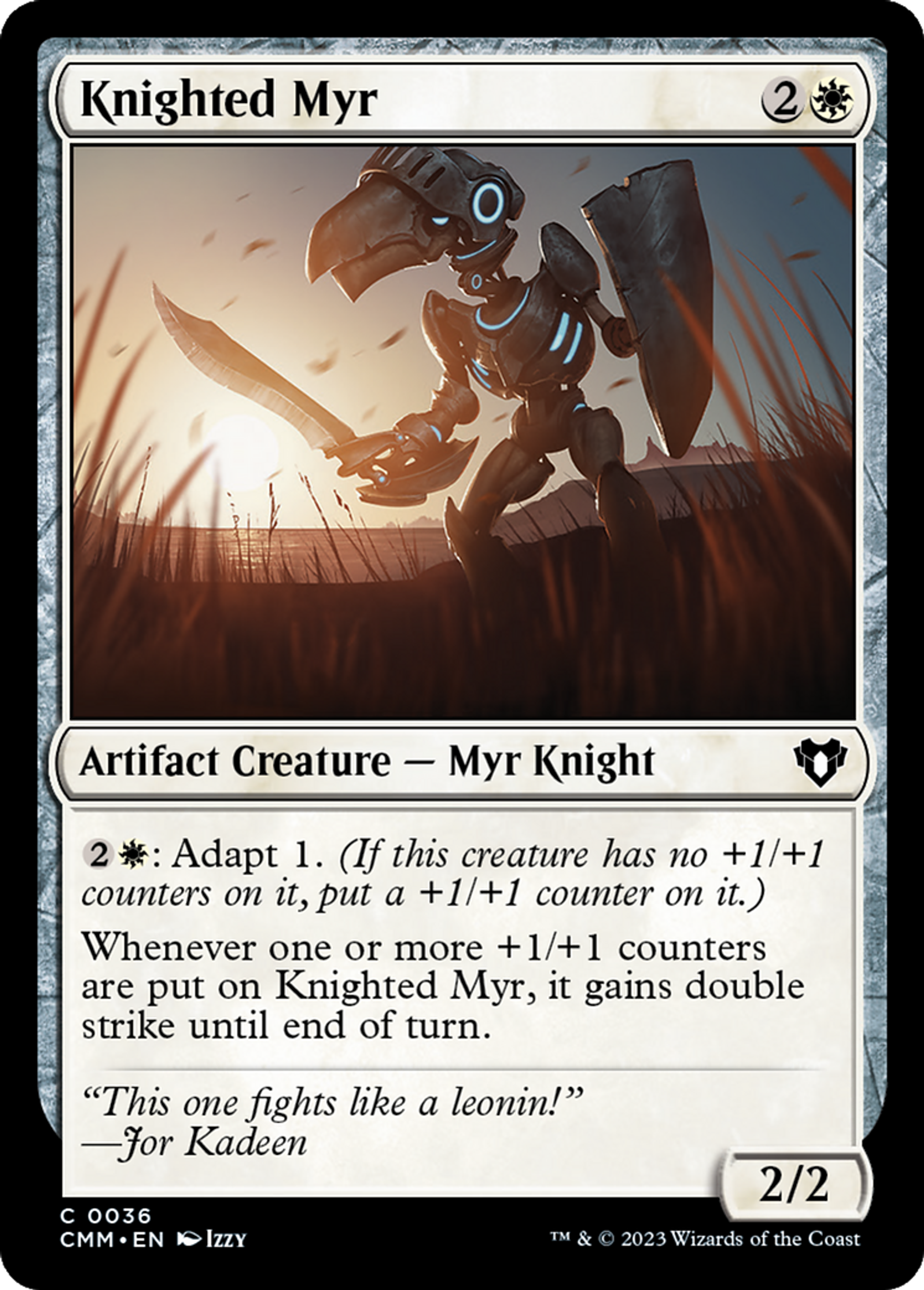 Myr adoubé — Commander Masters — Magic: The Gathering