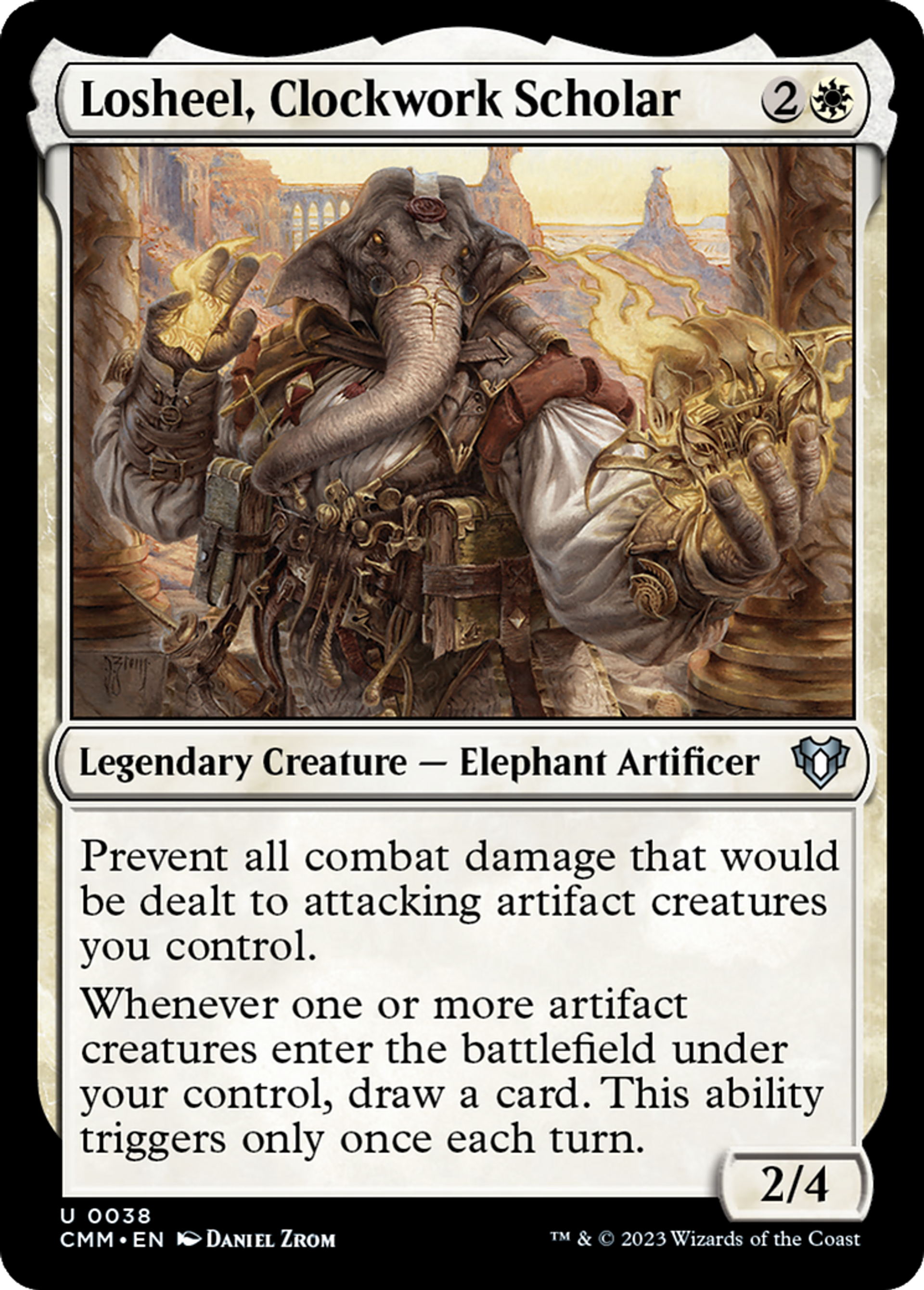 Losheel, Clockwork Scholar — Commander Masters — Magic: The Gathering