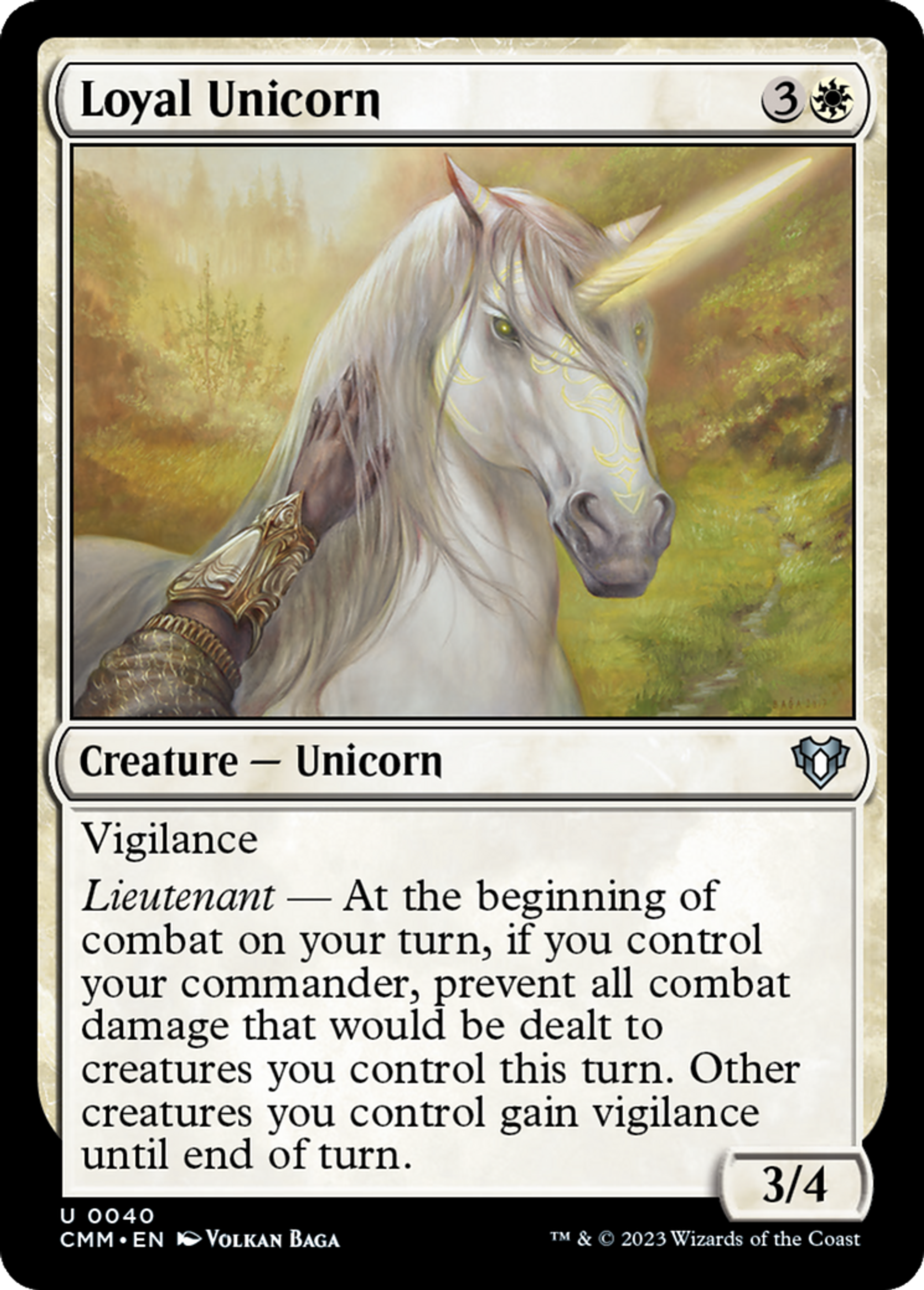 Loyal Unicorn — Commander Masters — Magic: The Gathering