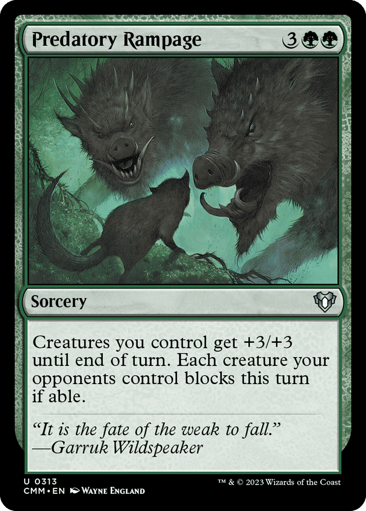 Predatory Rampage — Commander Masters — Magic: The Gathering