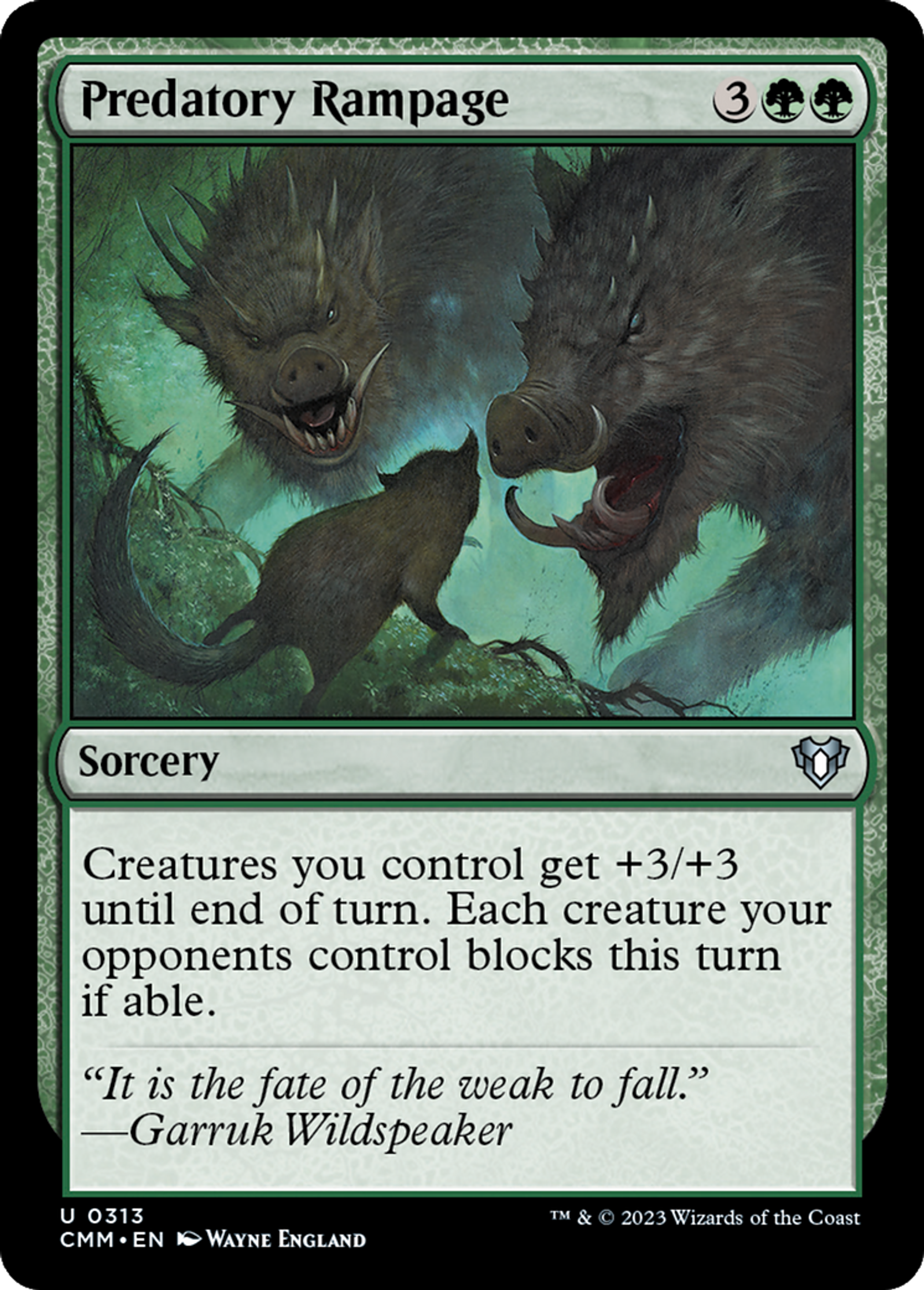 Predatory Rampage — Commander Masters — Magic: The Gathering