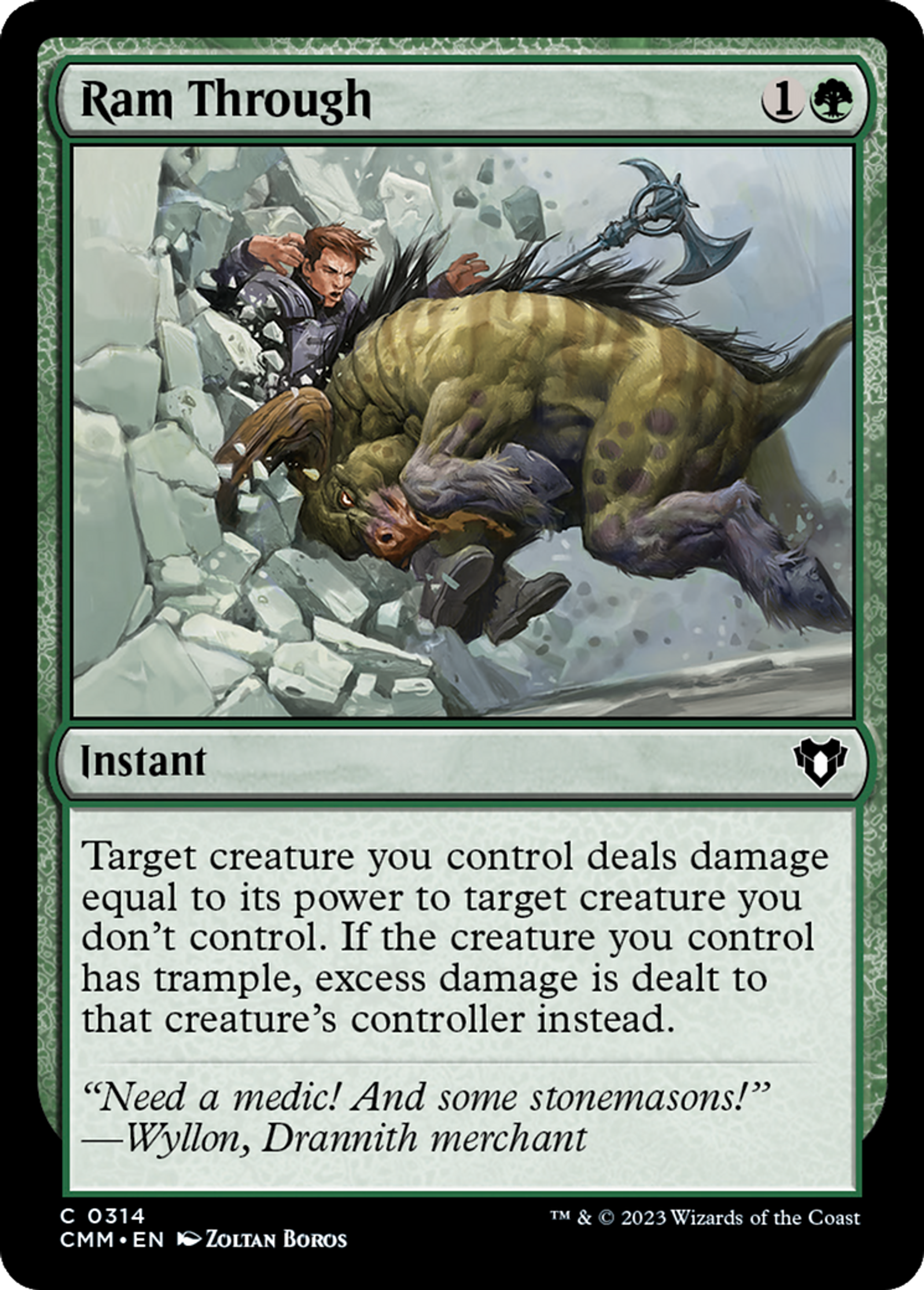 Ram Through — Commander Masters — Magic: The Gathering