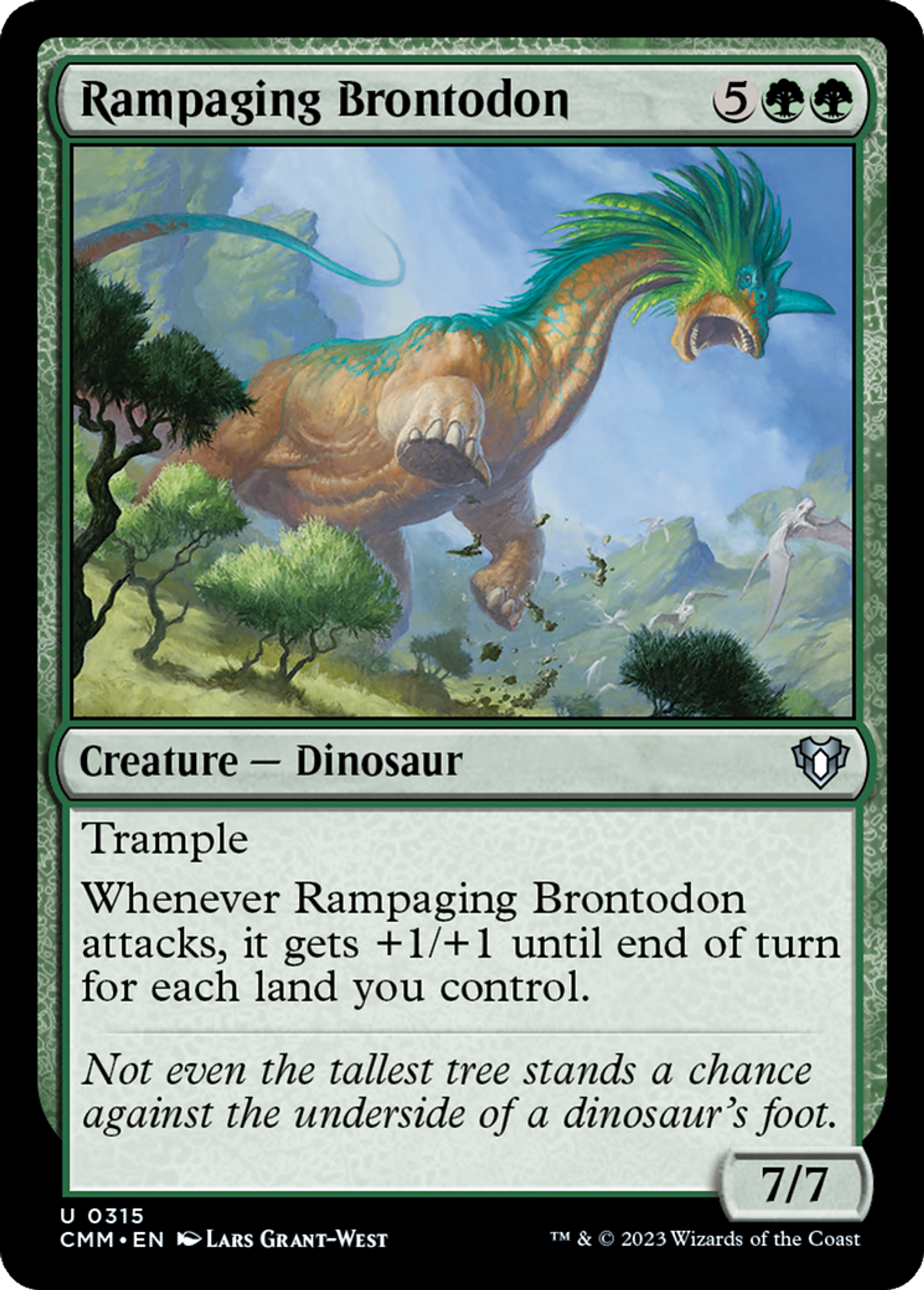Rampaging Brontodon — Commander Masters — Magic: The Gathering