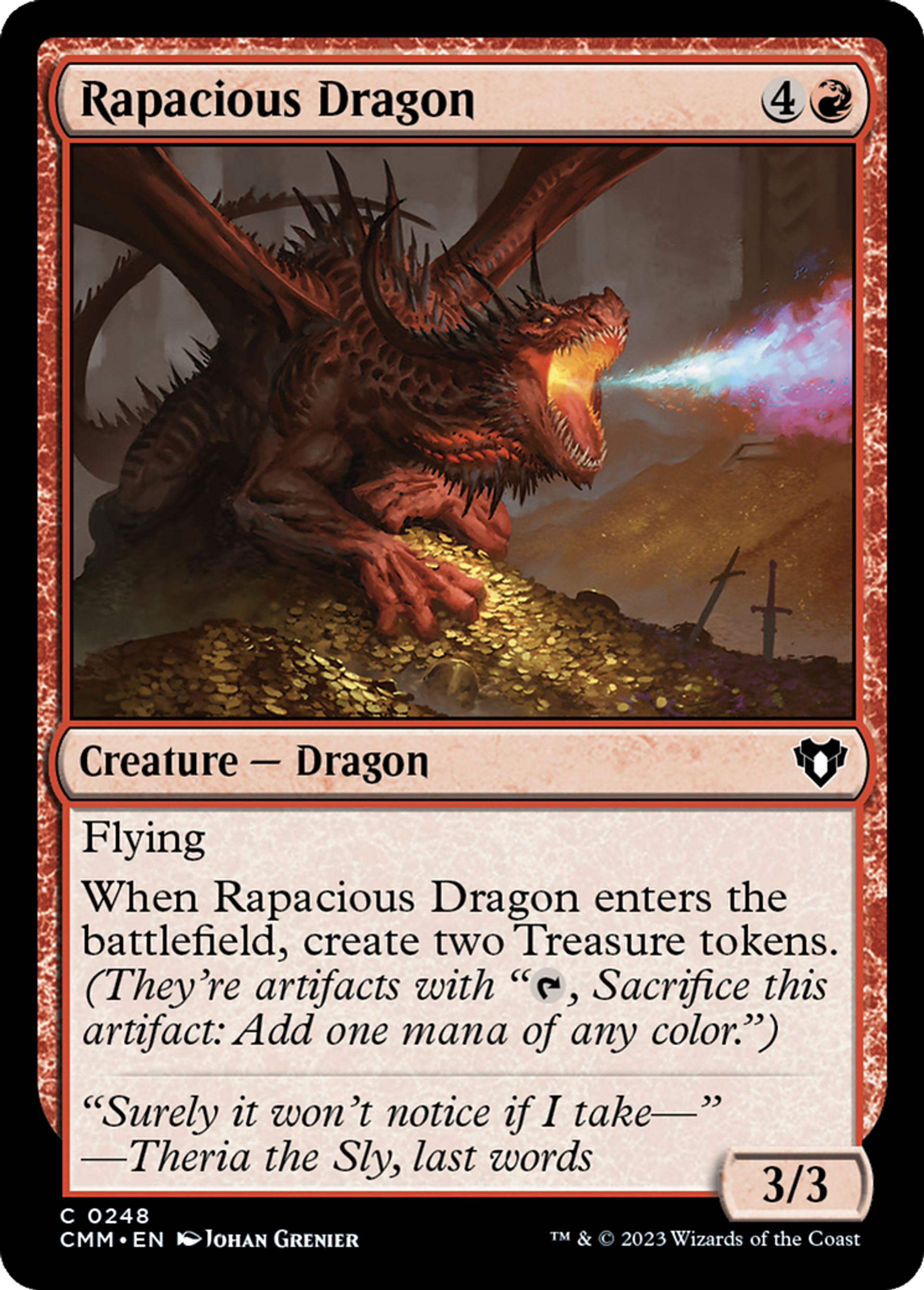 Rapacious Dragon — Commander Masters — Magic: The Gathering