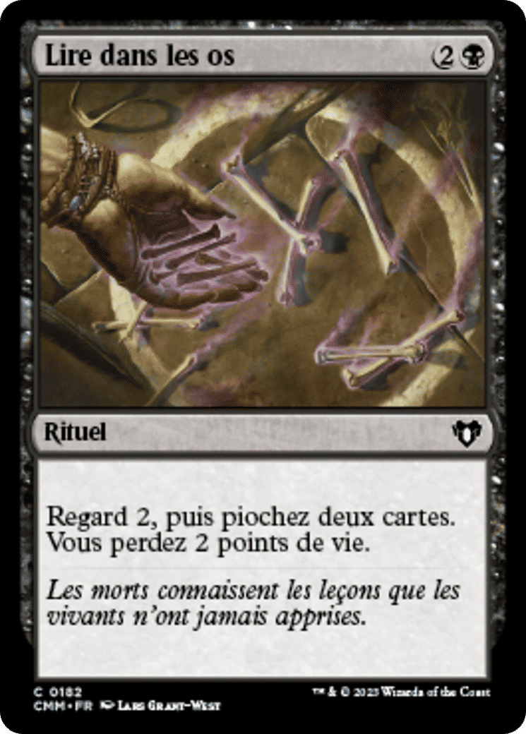 Lire dans les os — Commander Masters — Magic: The Gathering