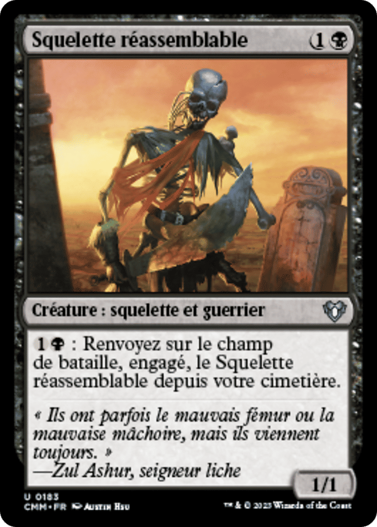 Squelette réassemblable — Commander Masters — Magic: The Gathering