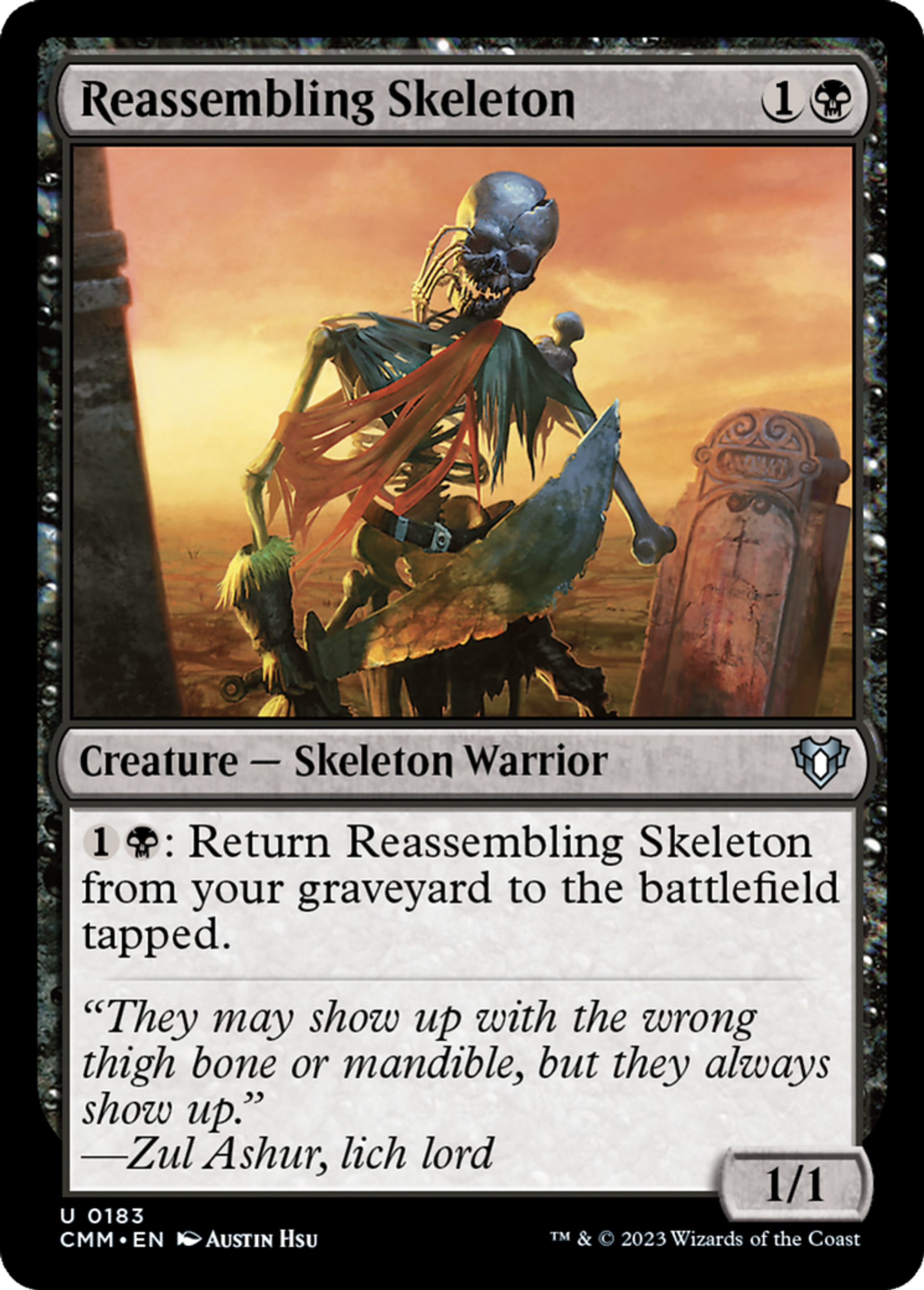 Reassembling Skeleton — Commander Masters — Magic: The Gathering