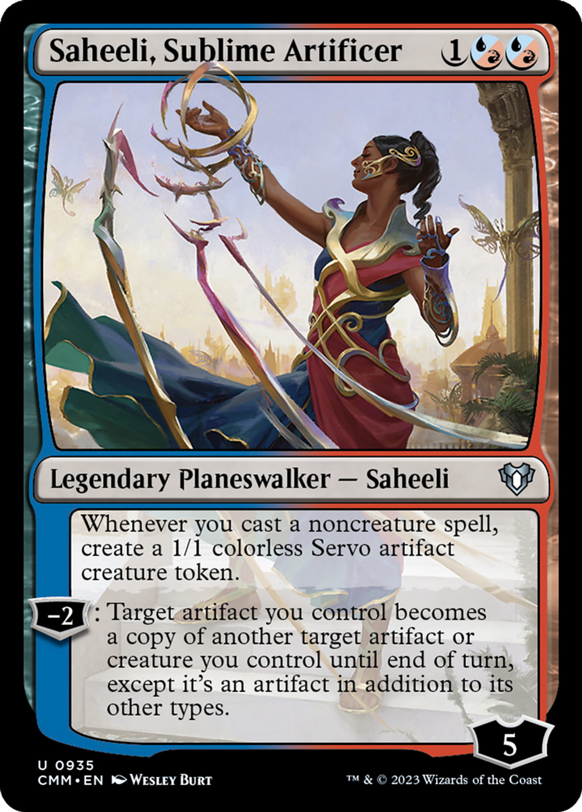 Saheeli, Sublime Artificer — Commander Masters — Magic: The Gathering