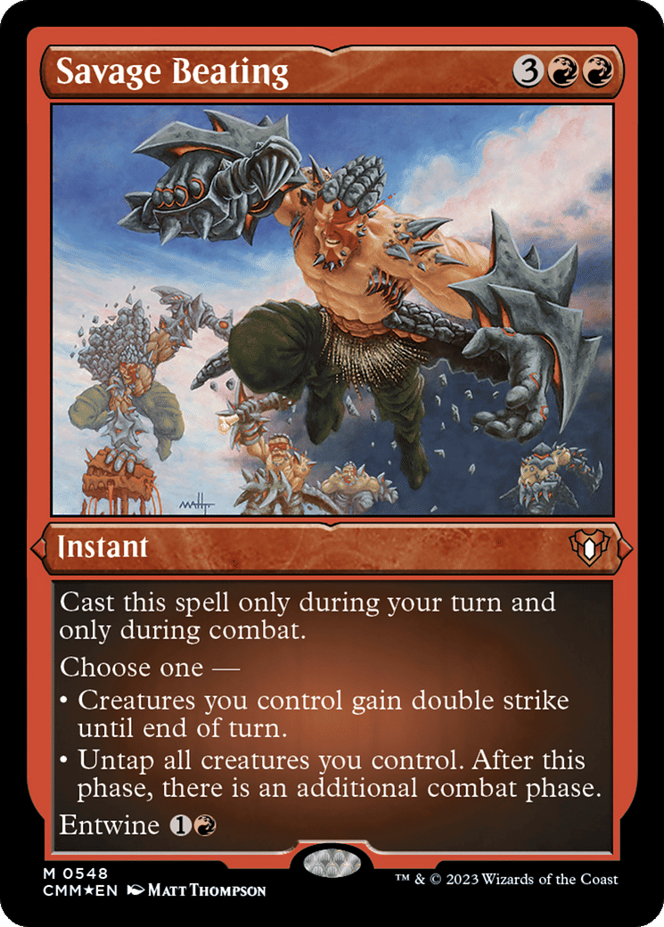Savage Beating — Commander Masters — Magic: The Gathering
