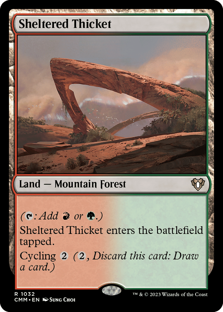 Sheltered Thicket — Commander Masters — Magic: The Gathering