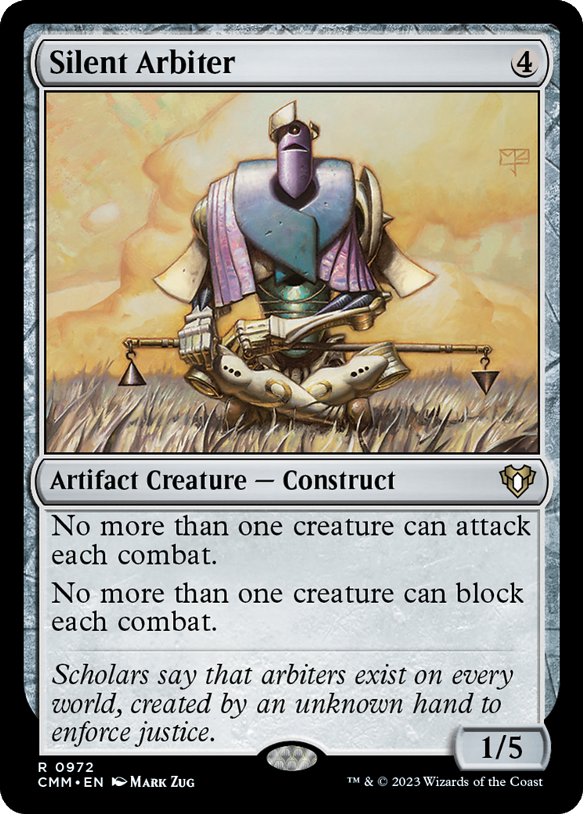 Silent Arbiter — Commander Masters — Magic: The Gathering