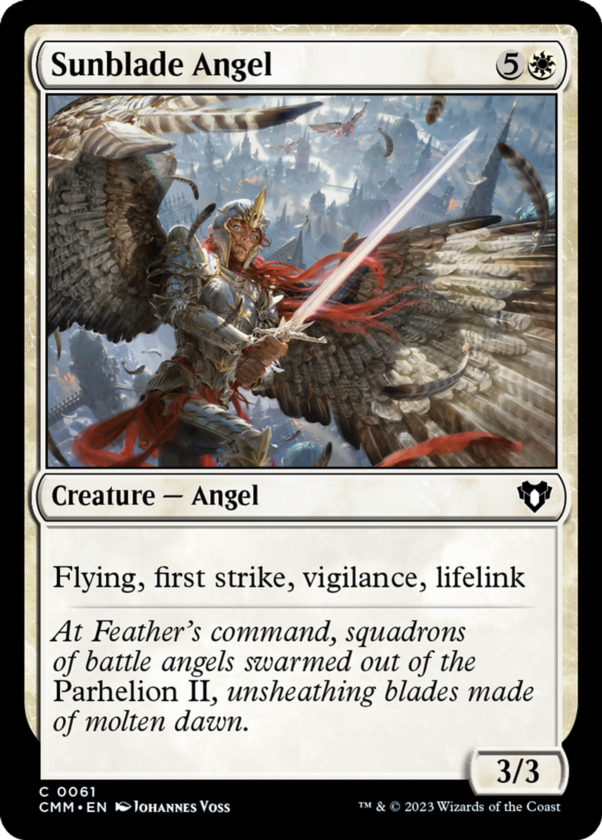 Ange lamesoleil — Commander Masters — Magic: The Gathering