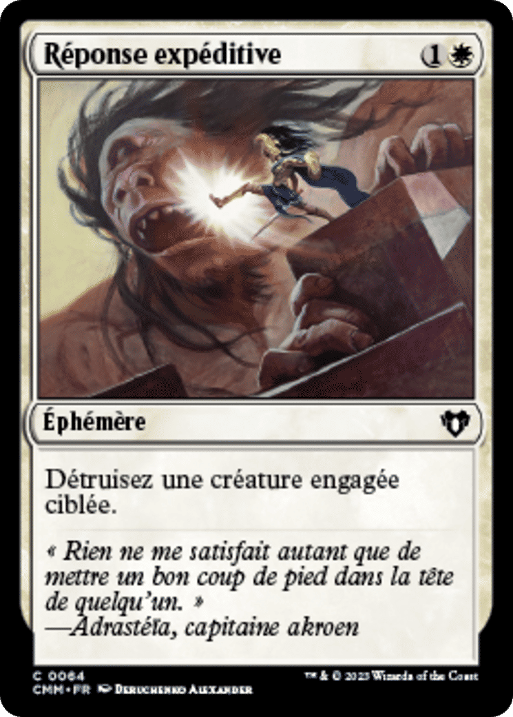 Réponse expéditive — Commander Masters — Magic: The Gathering
