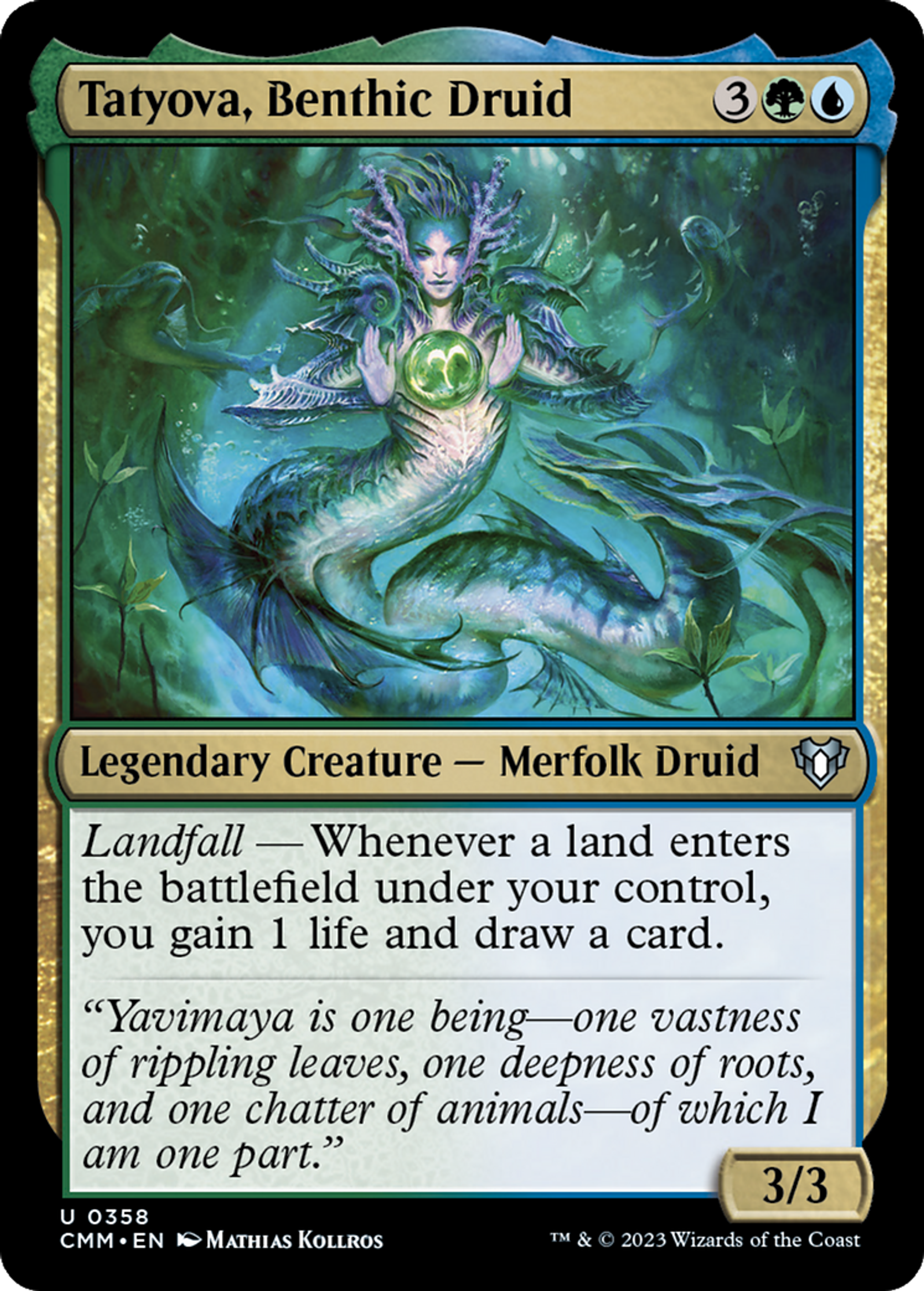 Tatyova, Benthic Druid — Commander Masters — Magic: The Gathering