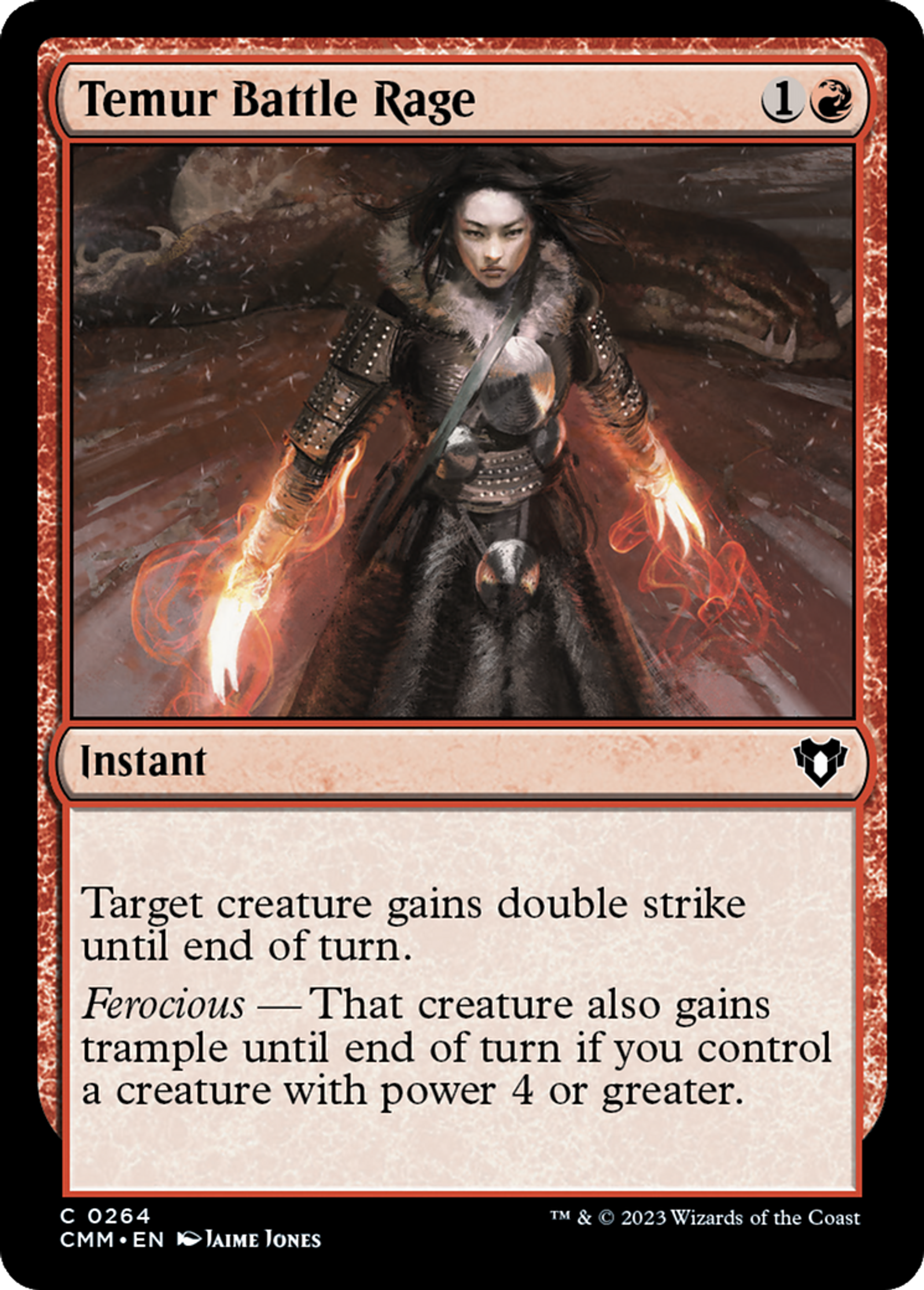 Temur Battle Rage — Commander Masters — Magic: The Gathering