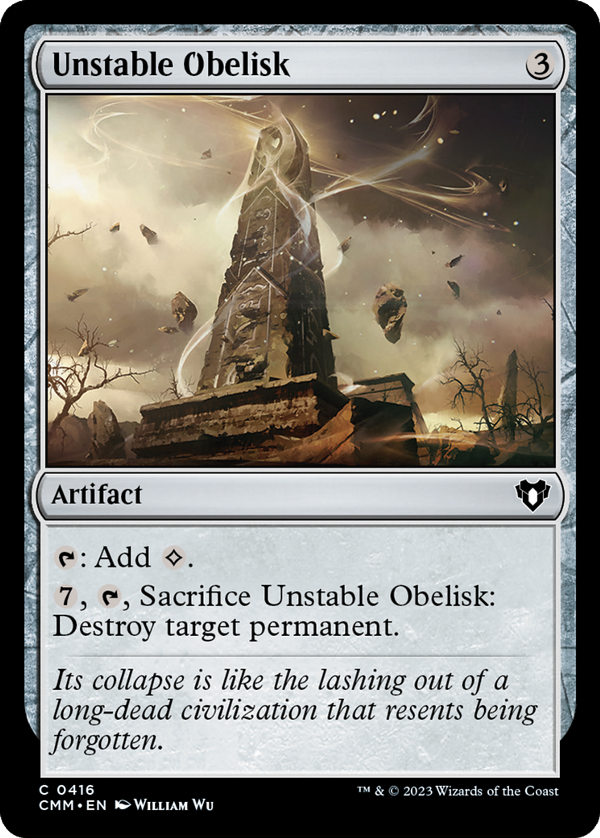 Unstable Obelisk — Commander Masters — Magic: The Gathering