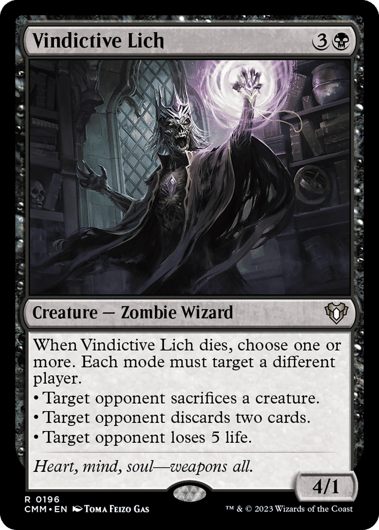 Vindictive Lich — Commander Masters — Magic: The Gathering