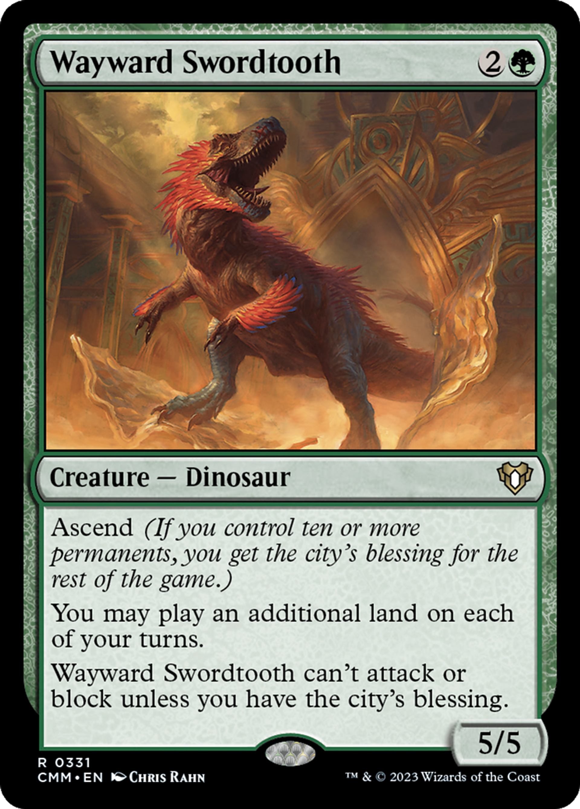 Wayward Swordtooth — Commander Masters — Magic: The Gathering