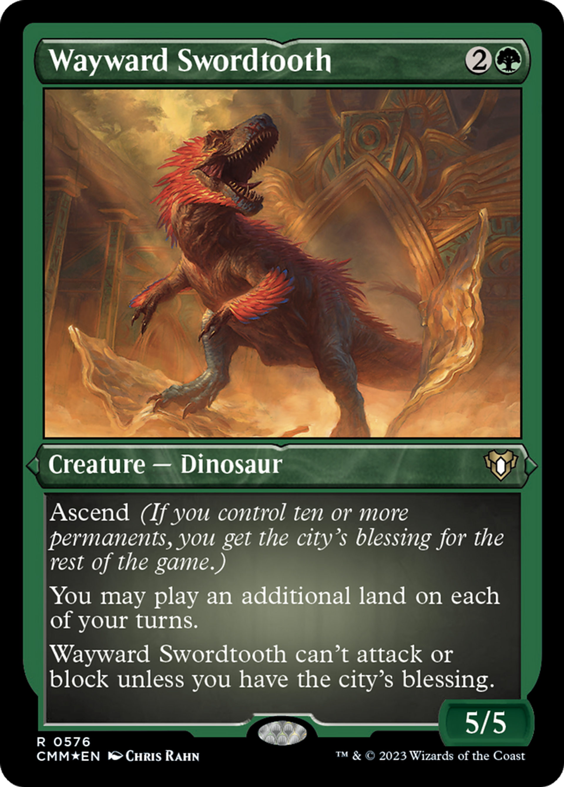 Crocs-de-sabre rétif — Commander Masters — Magic: The Gathering