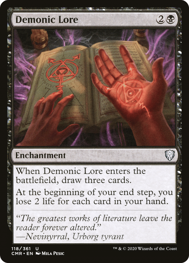 Demonic Lore — Commander Legends — Magic: The Gathering