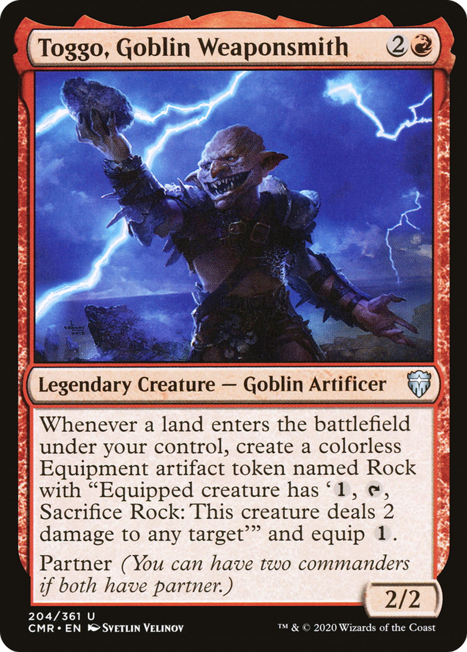Toggo, Goblin Weaponsmith — Commander Legends — Magic: The Gathering
