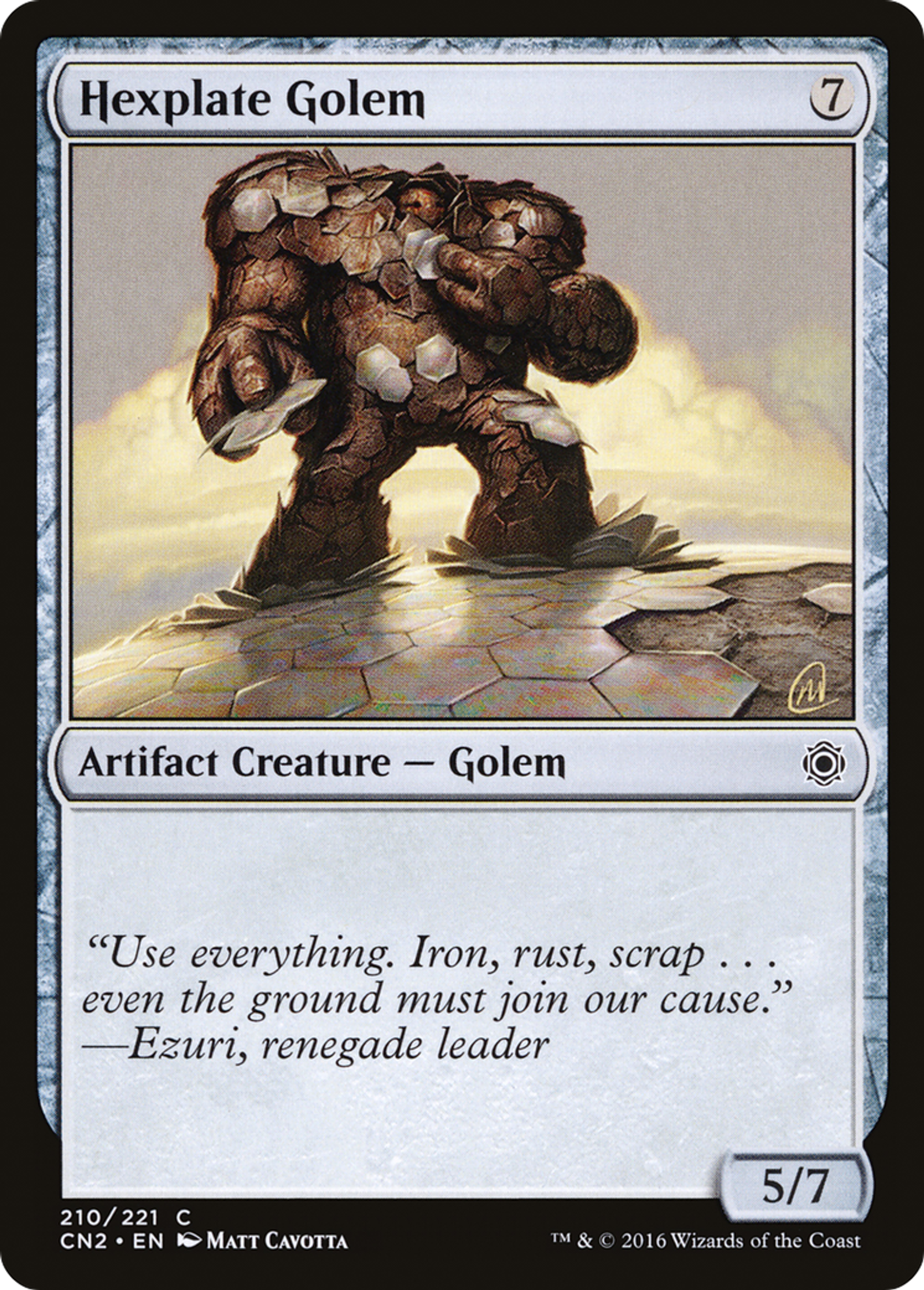 Hexplate Golem — Conspiracy: Take the Crown — Magic: The Gathering