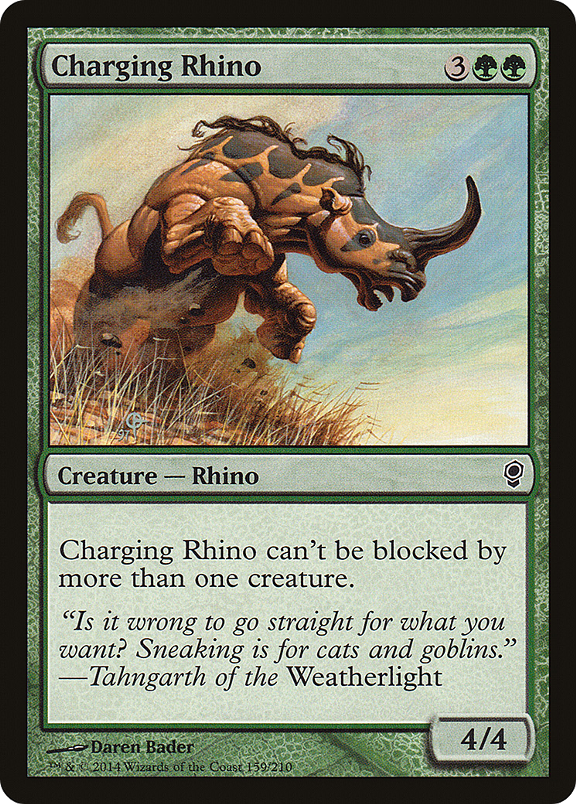 Charging Rhino — Conspiracy — Magic: The Gathering