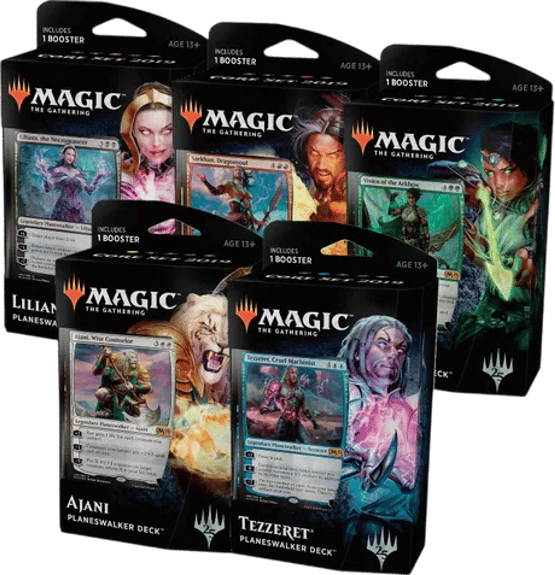Product image for Core Set 2019 Planeswalker Deck Display
