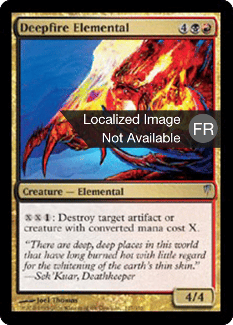Élémental du feu souterrain — Coldsnap — Magic: The Gathering