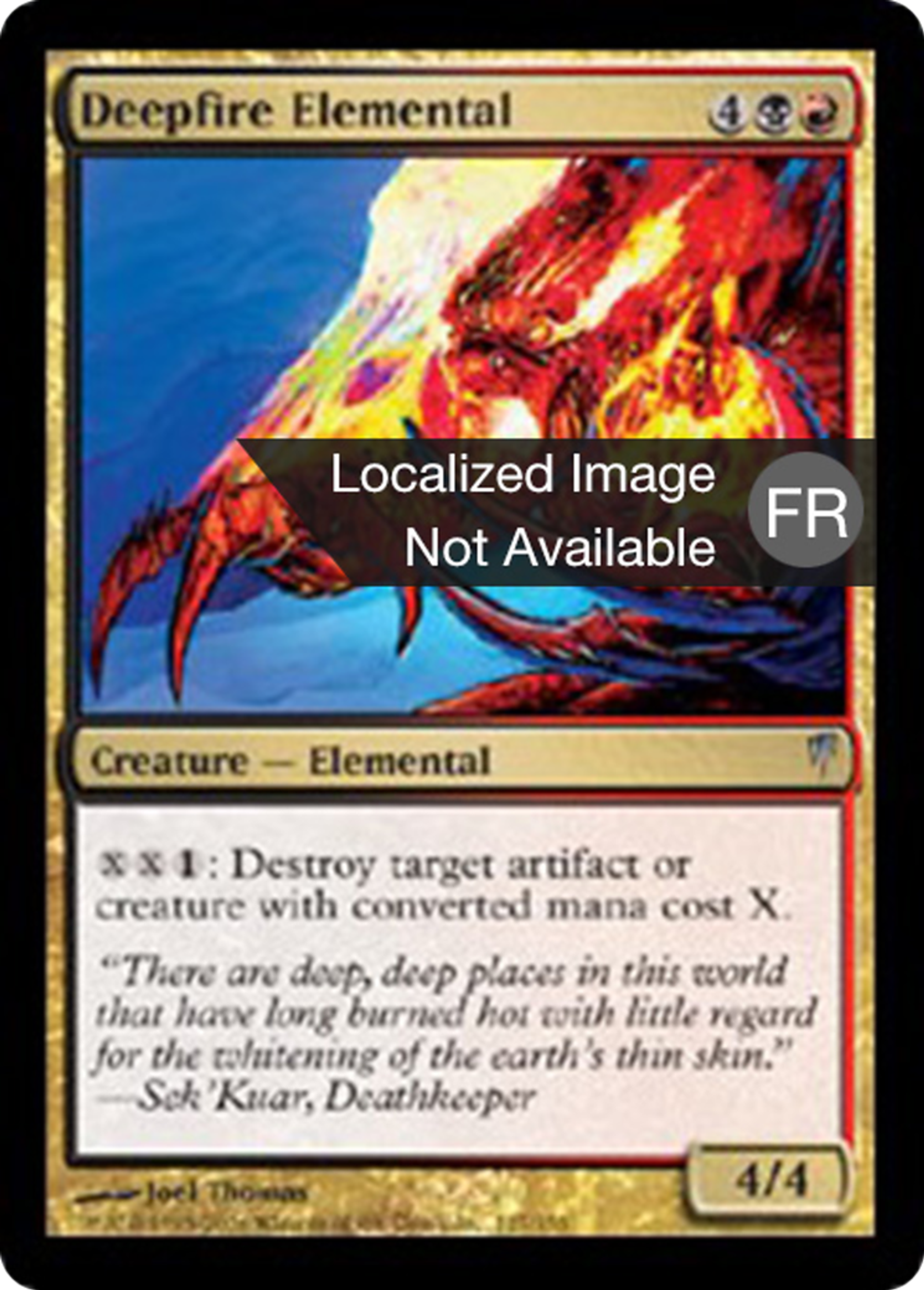 Élémental du feu souterrain — Coldsnap — Magic: The Gathering