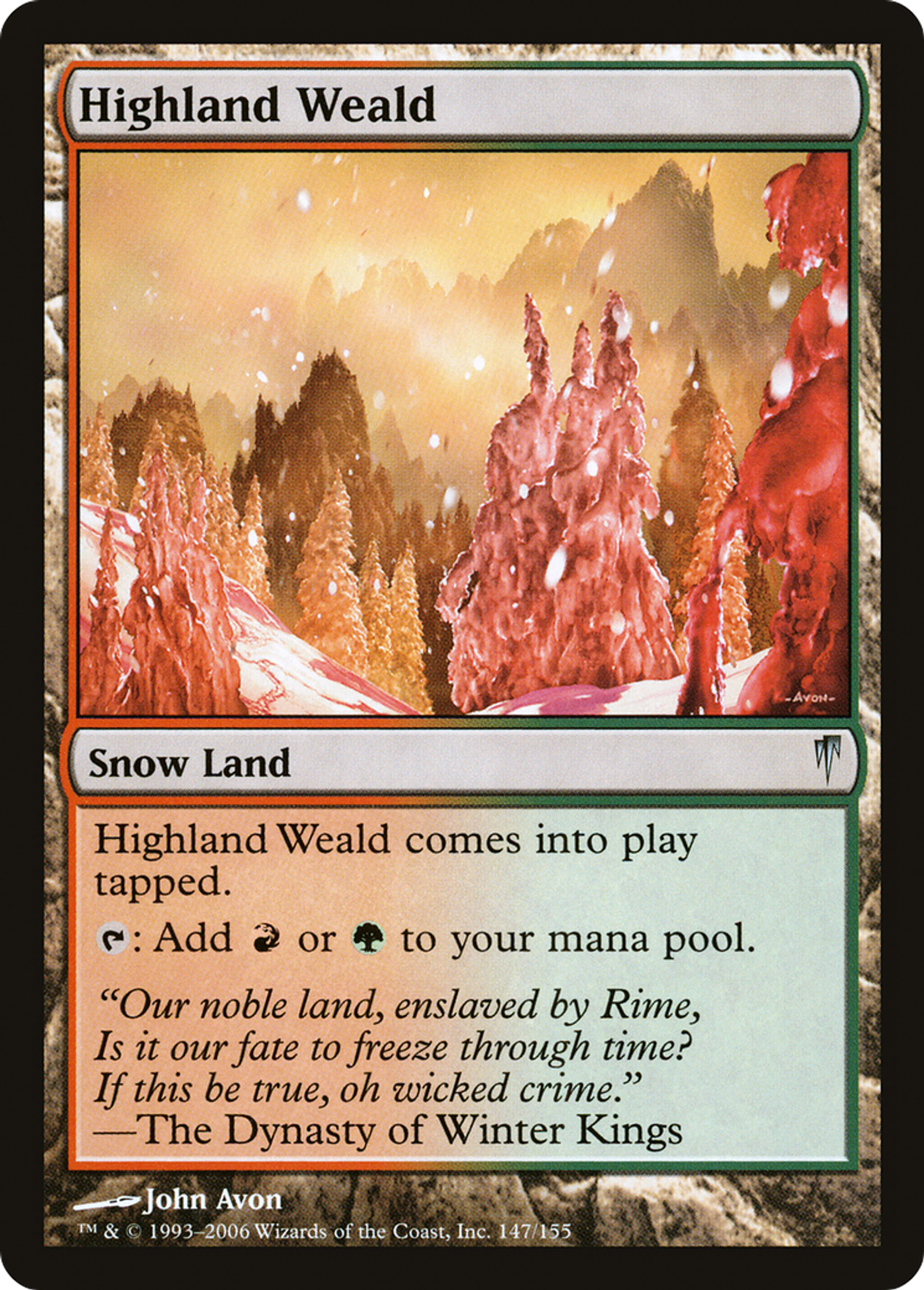 Highland Weald — Coldsnap — Magic: The Gathering
