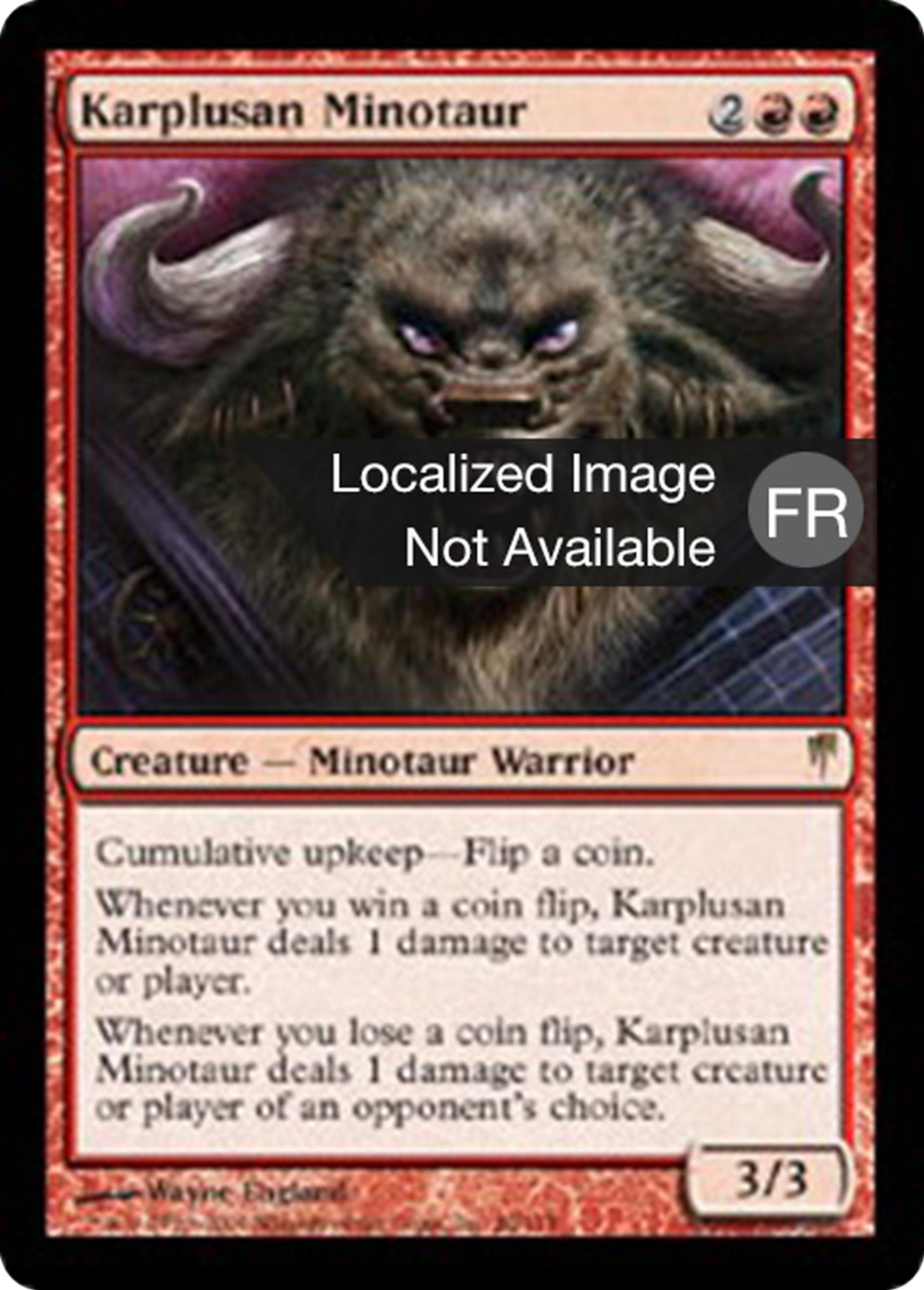 Minotaure karpluséan — Coldsnap — Magic: The Gathering