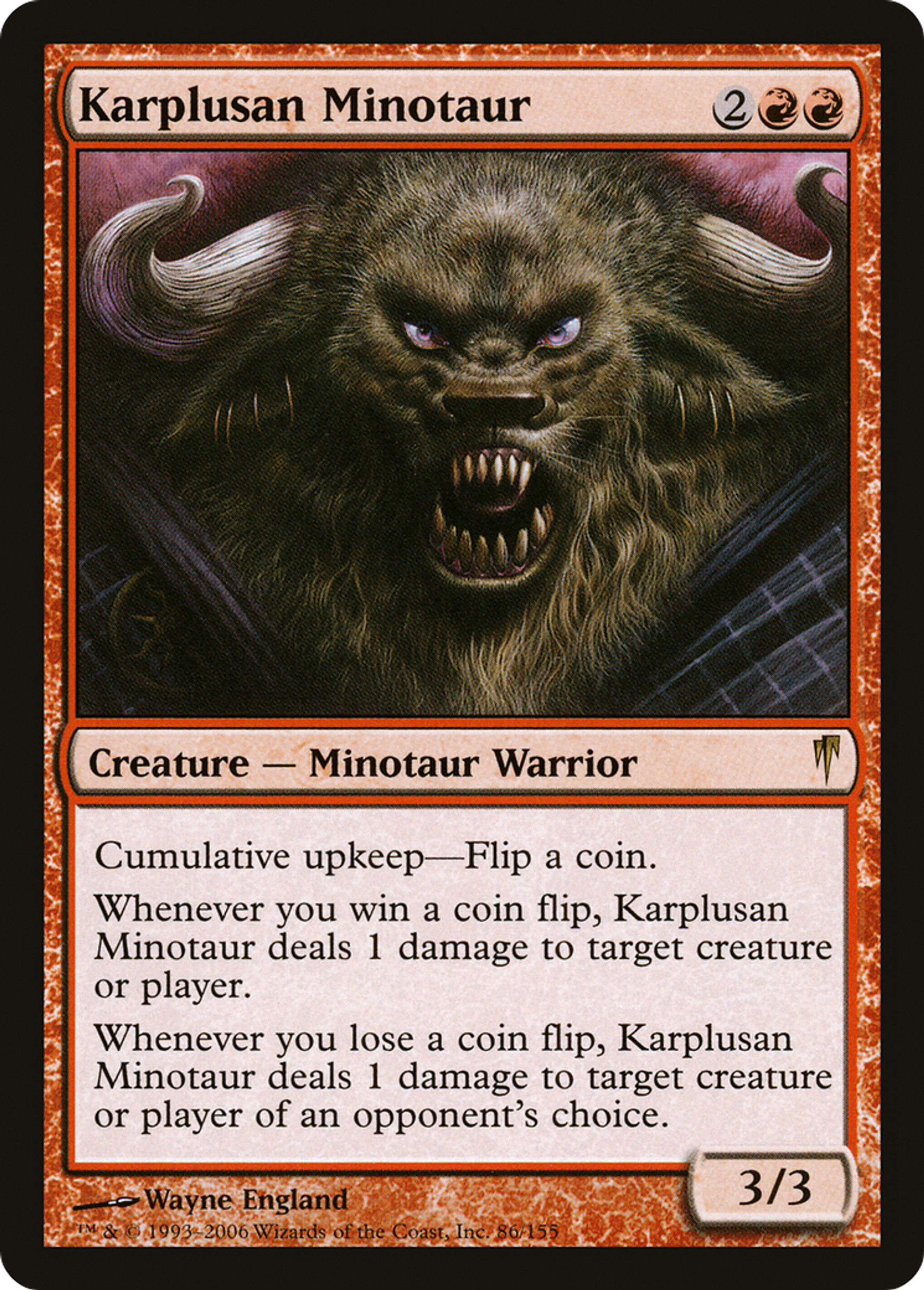 Karplusan Minotaur — Coldsnap — Magic: The Gathering
