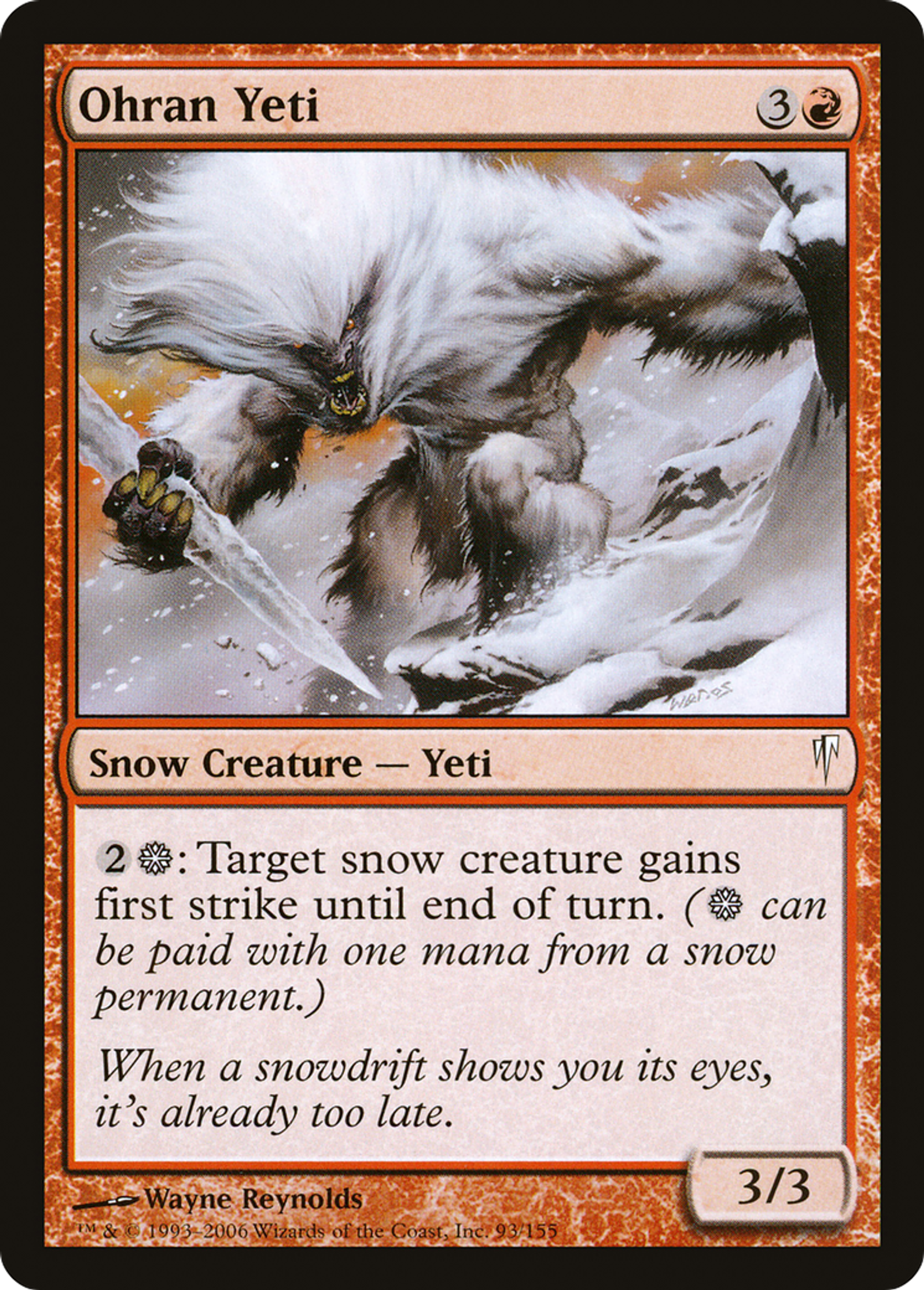 Ohran Yeti — Coldsnap — Magic: The Gathering