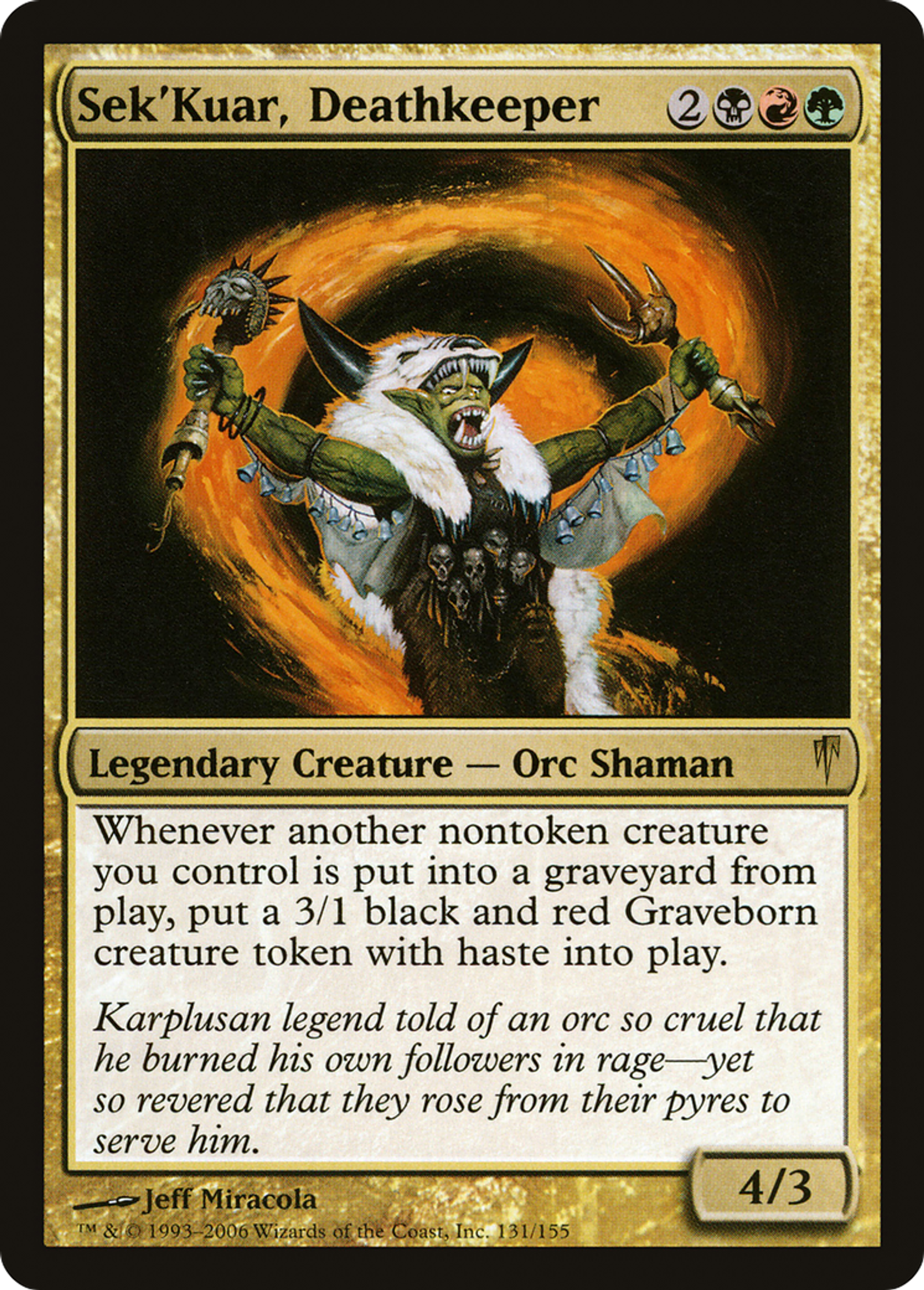 Sek'Kuar, Deathkeeper — Coldsnap — Magic: The Gathering