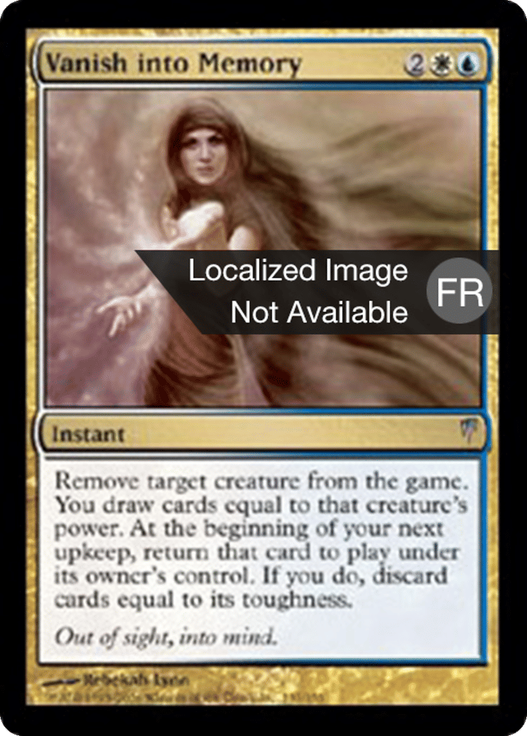 Disparition dans la mémoire — Coldsnap — Magic: The Gathering