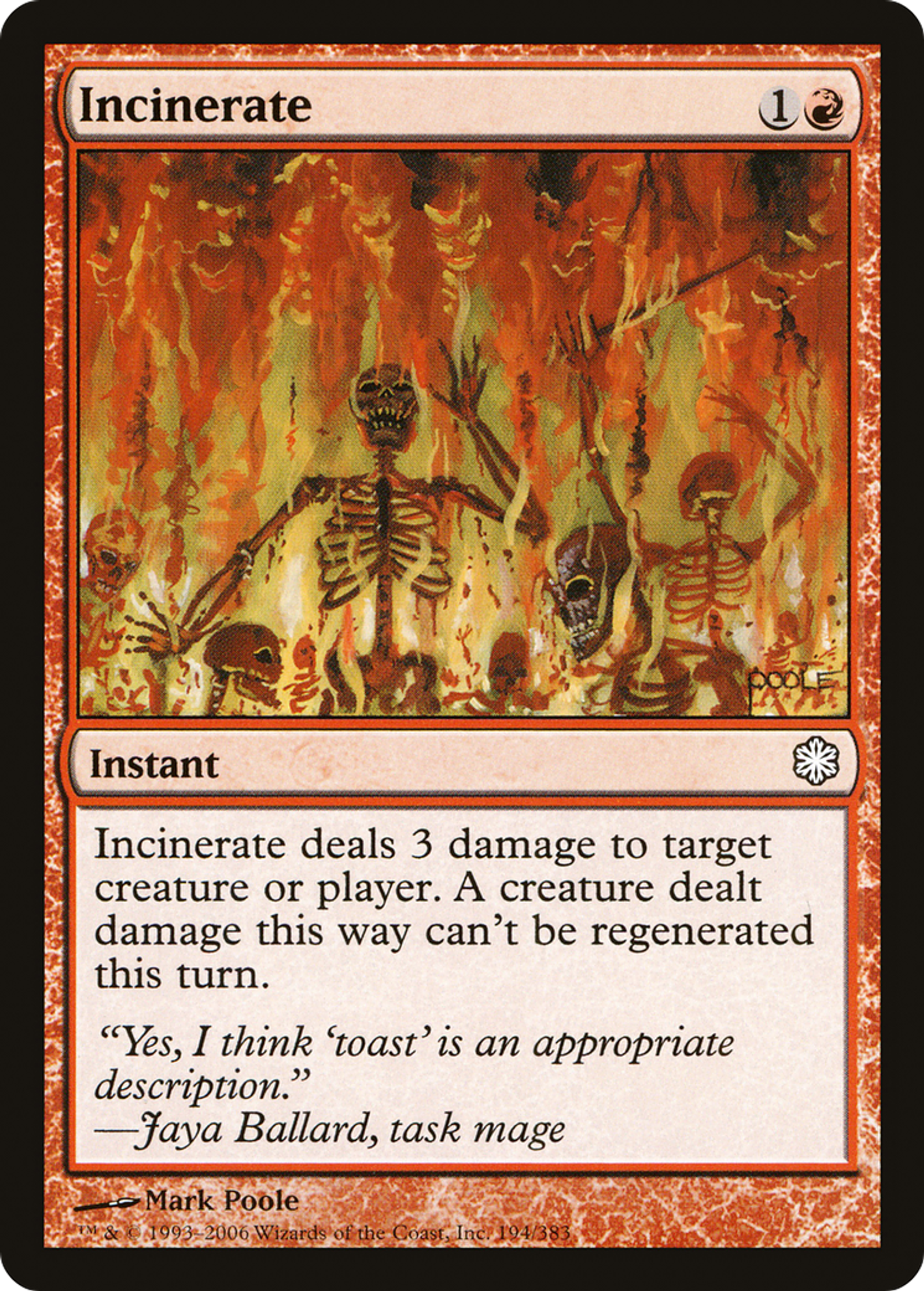 Incinération — Coldsnap Theme Decks — Magic: The Gathering