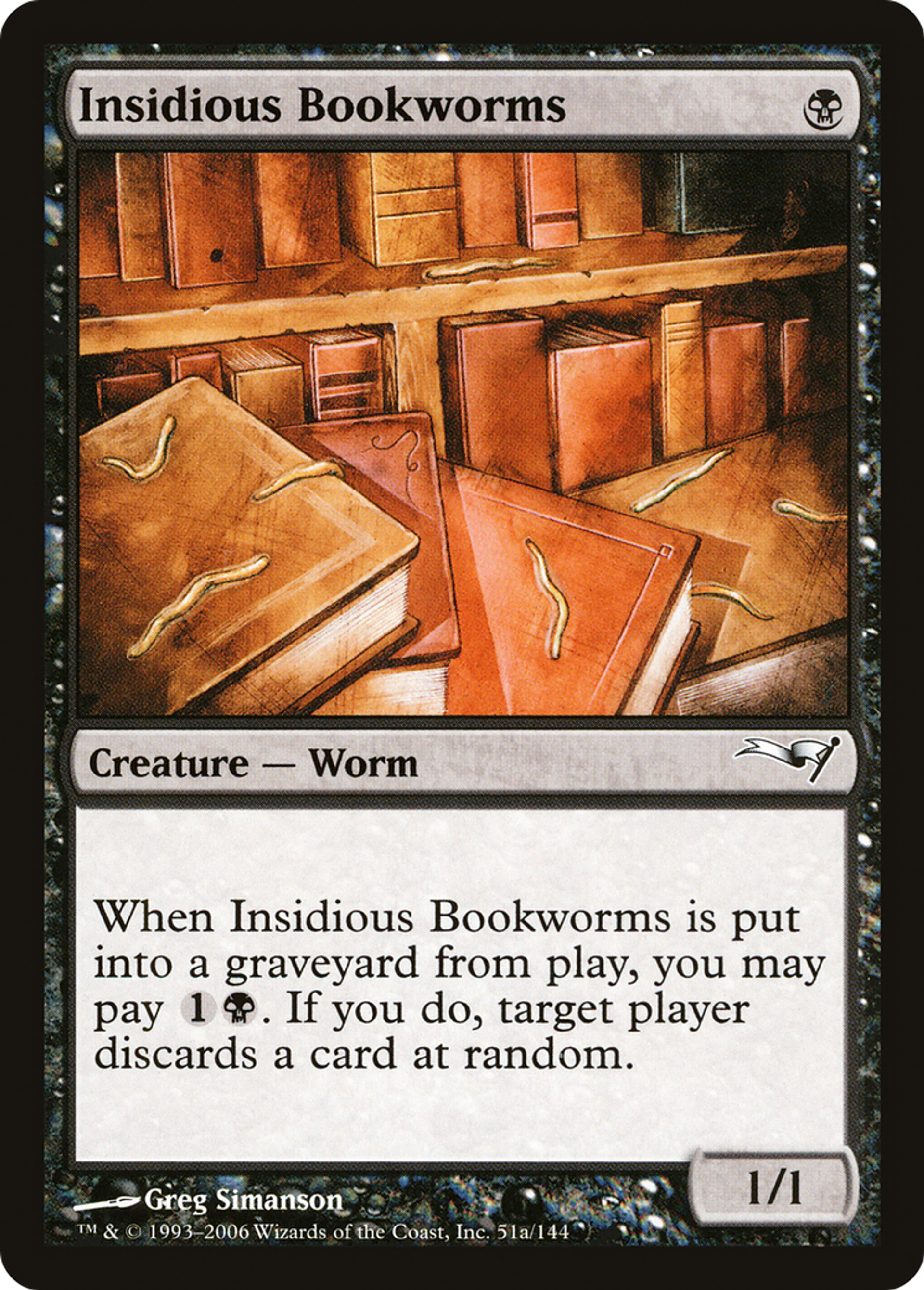 Insidious Bookworms — Coldsnap Theme Decks — Magic: The Gathering