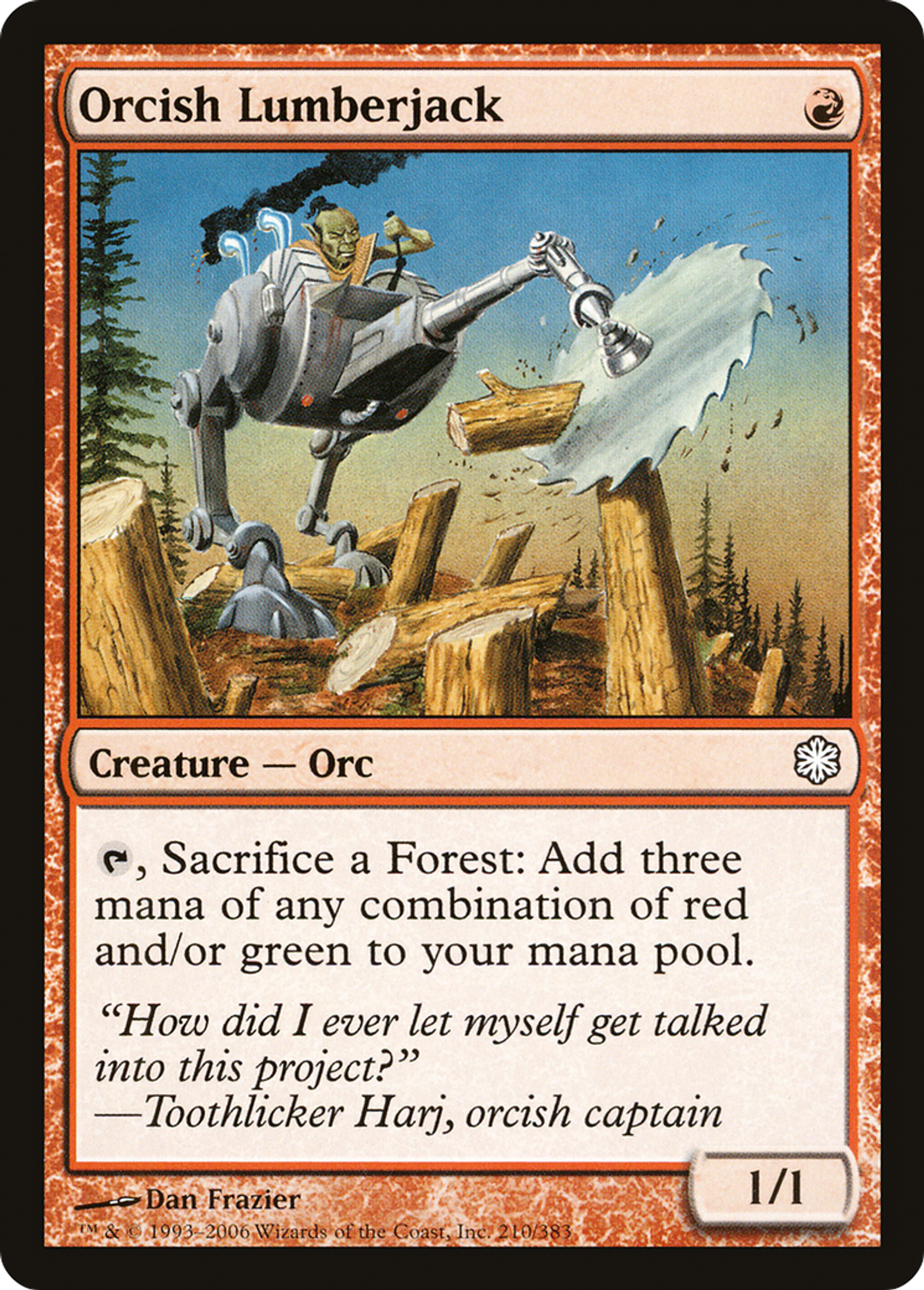 Bûcheron orque — Coldsnap Theme Decks — Magic: The Gathering