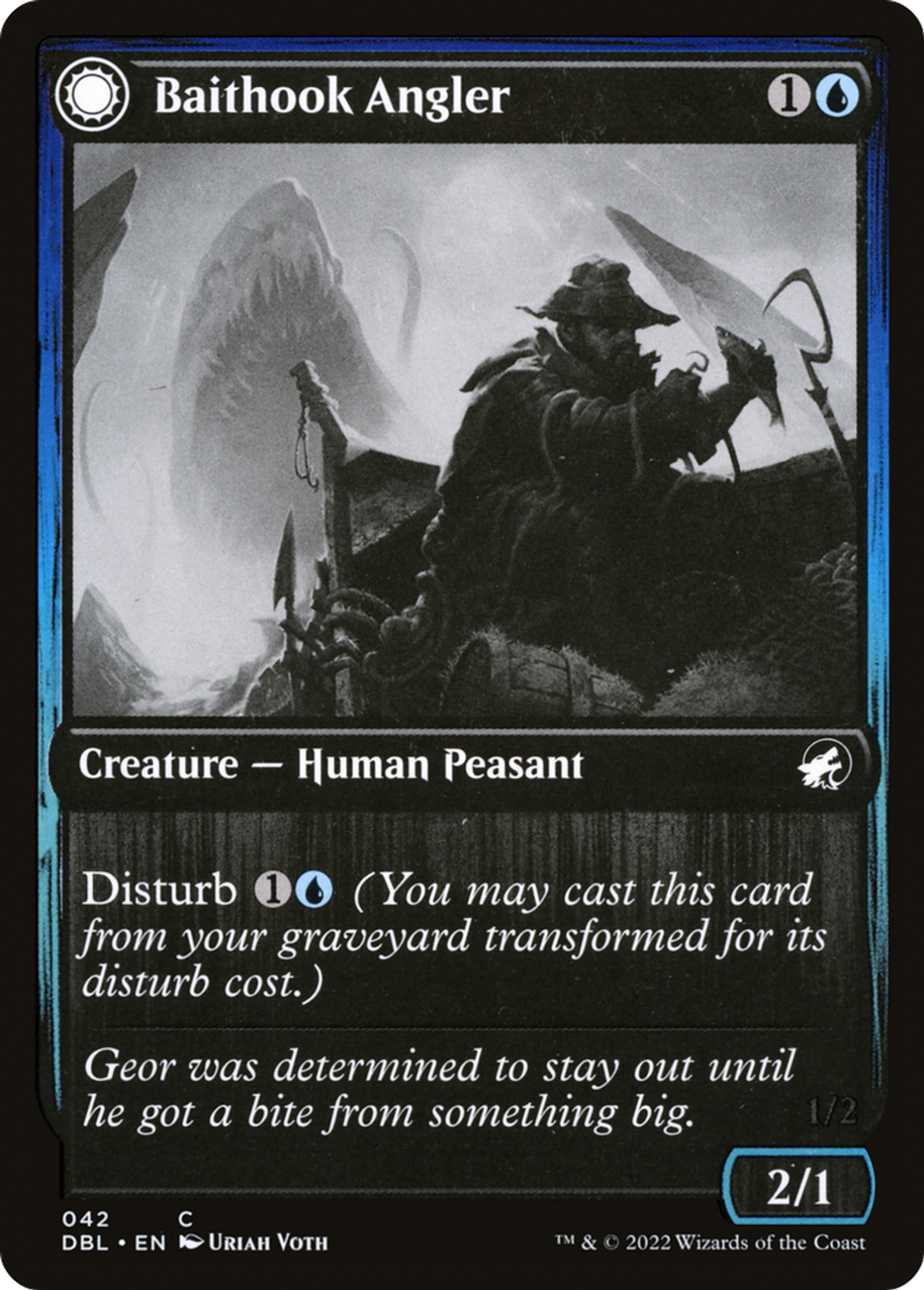 Baithook Angler // Hook-Haunt Drifter — Innistrad: Double Feature — Magic: The Gathering