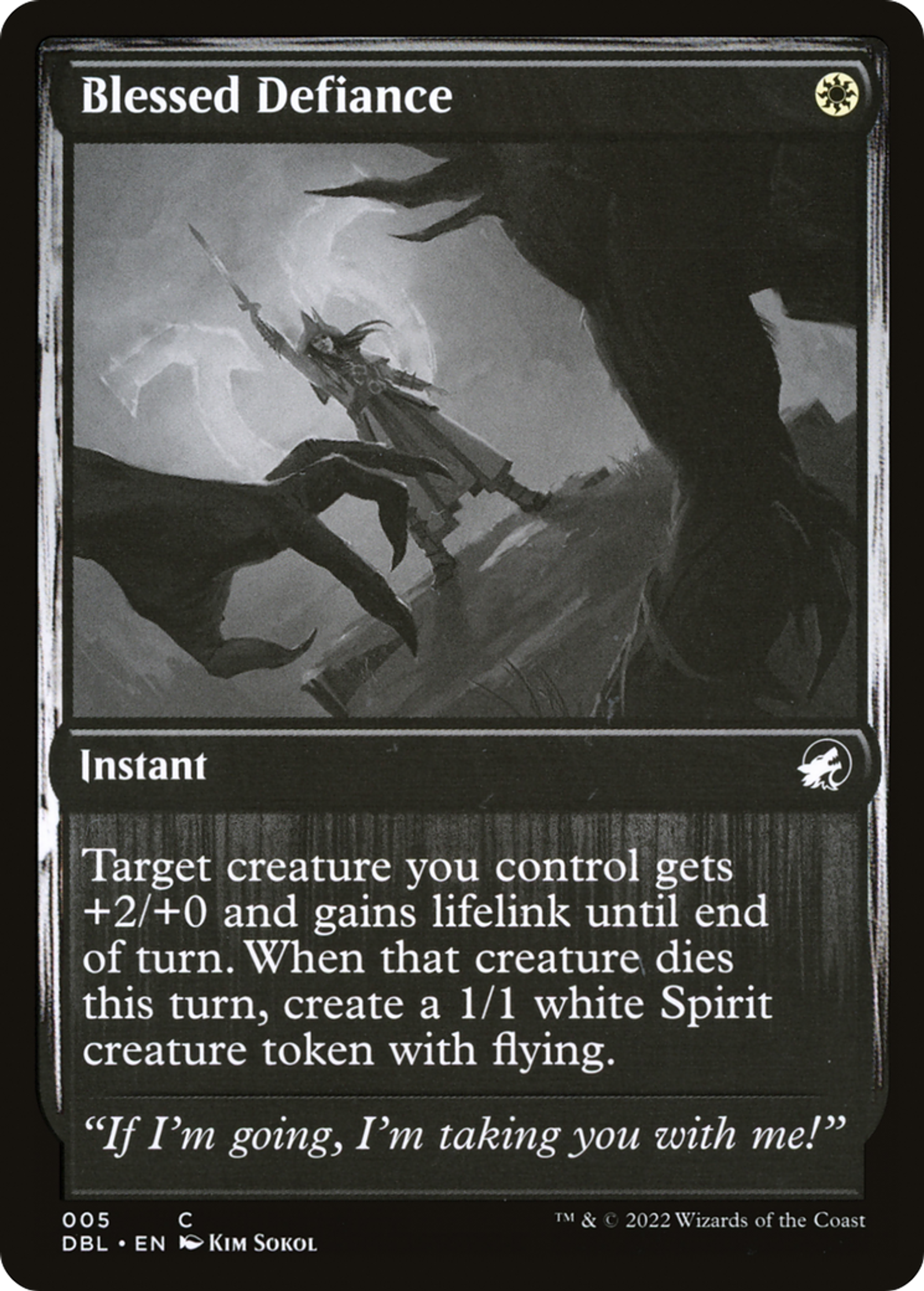 Blessed Defiance — Innistrad: Double Feature — Magic: The Gathering