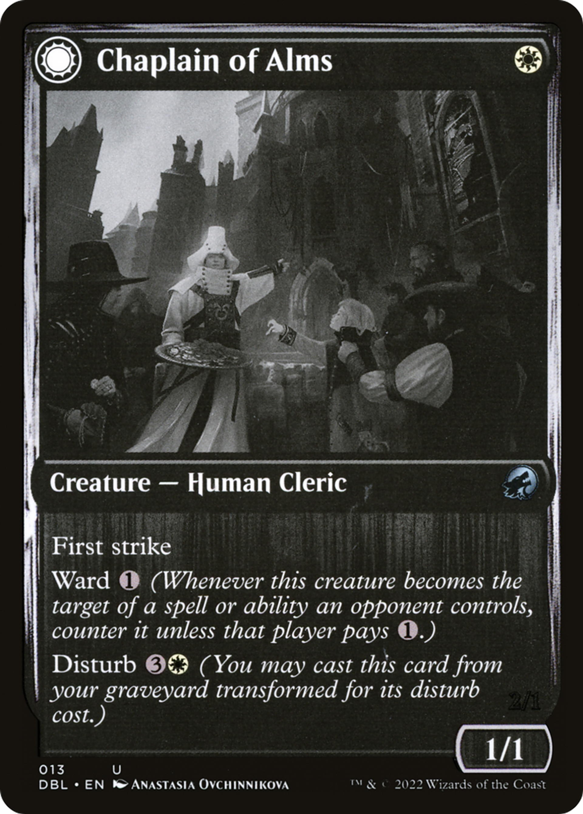 Chaplain of Alms // Chapel Shieldgeist — Innistrad: Double Feature — Magic: The Gathering